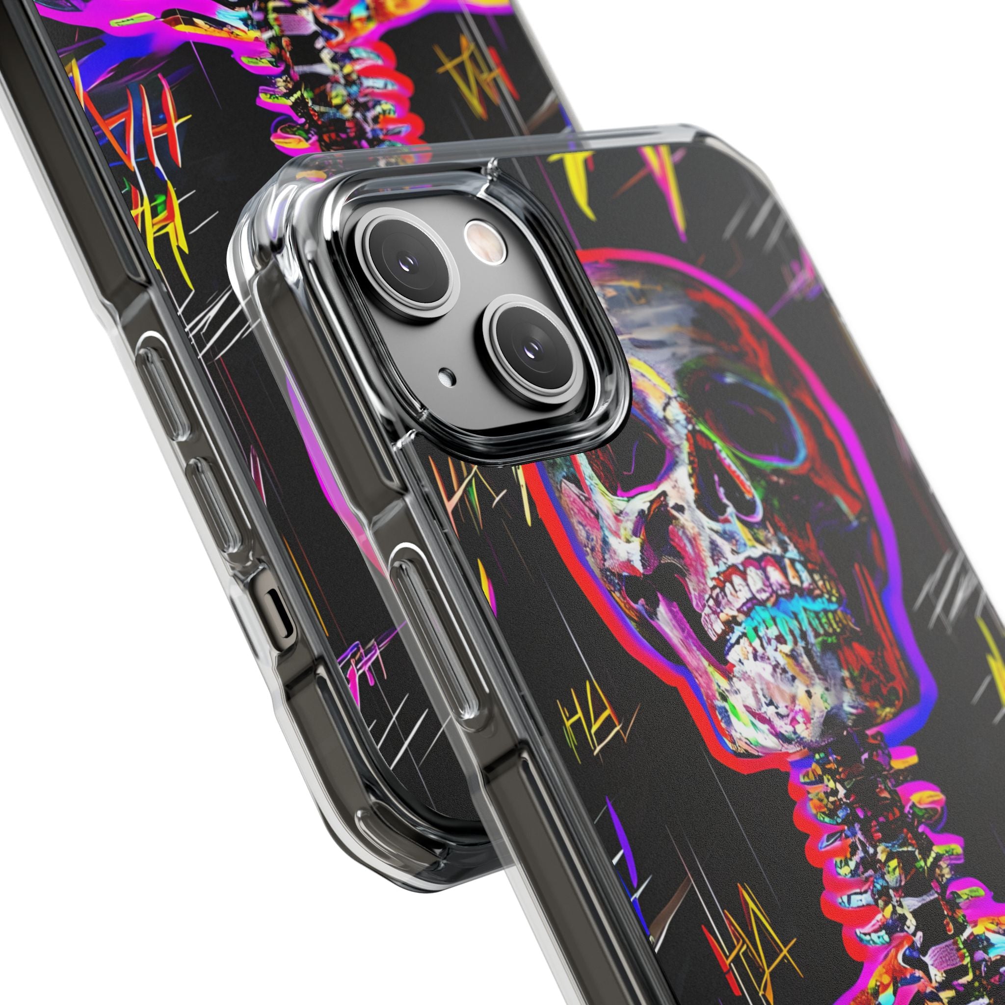 Neon Skeleton Laugh iPhone 14 Plus Case - Impact
