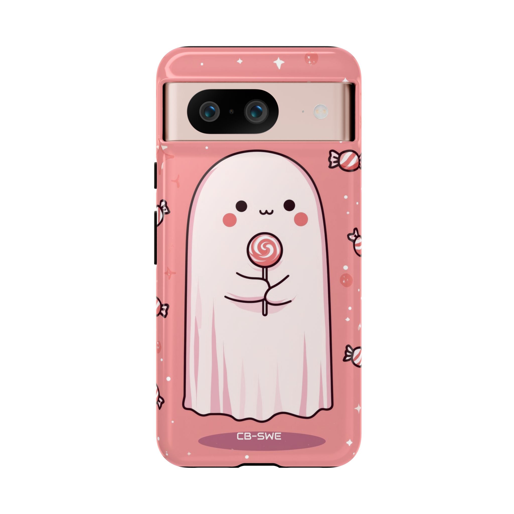 Cute Ghost Holds Candy - Google Pixel Case