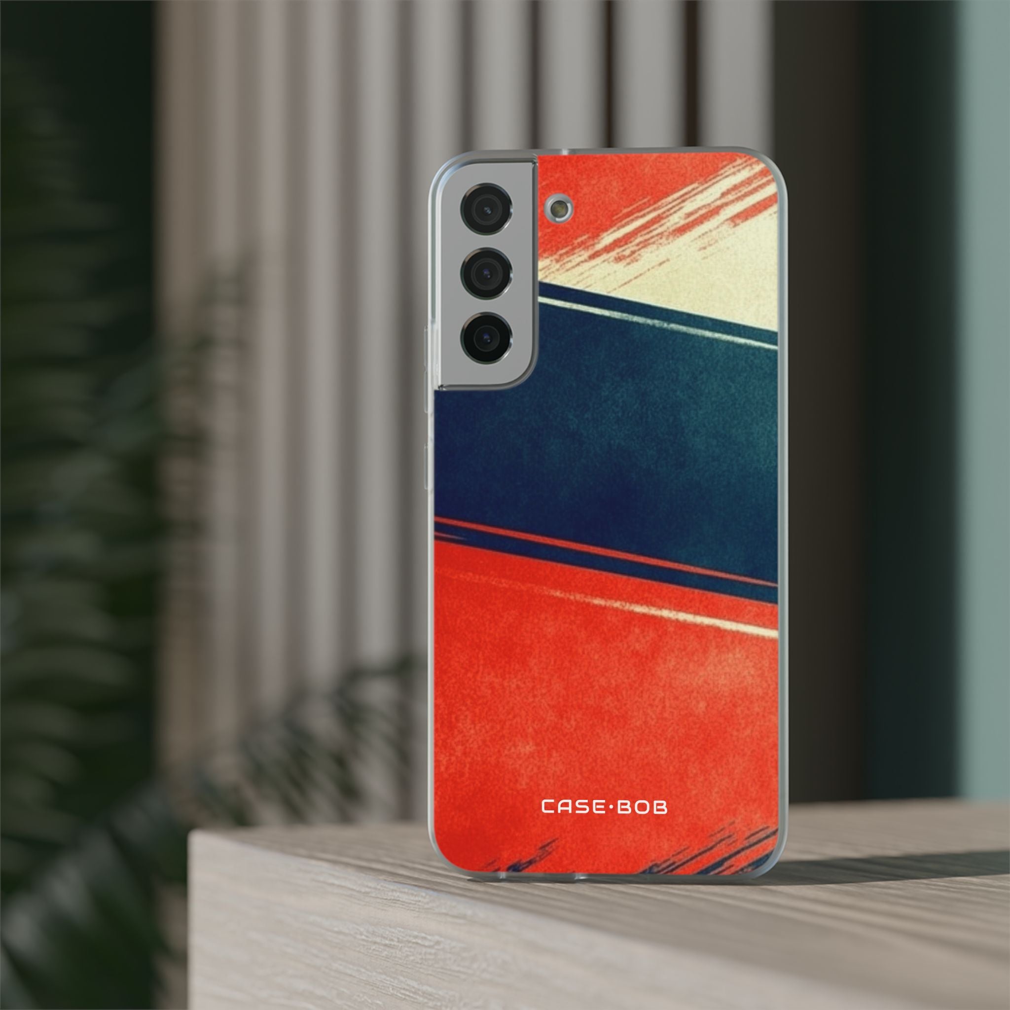 Blue Diagonal Motion Samsung S22 Plus Case - Soft