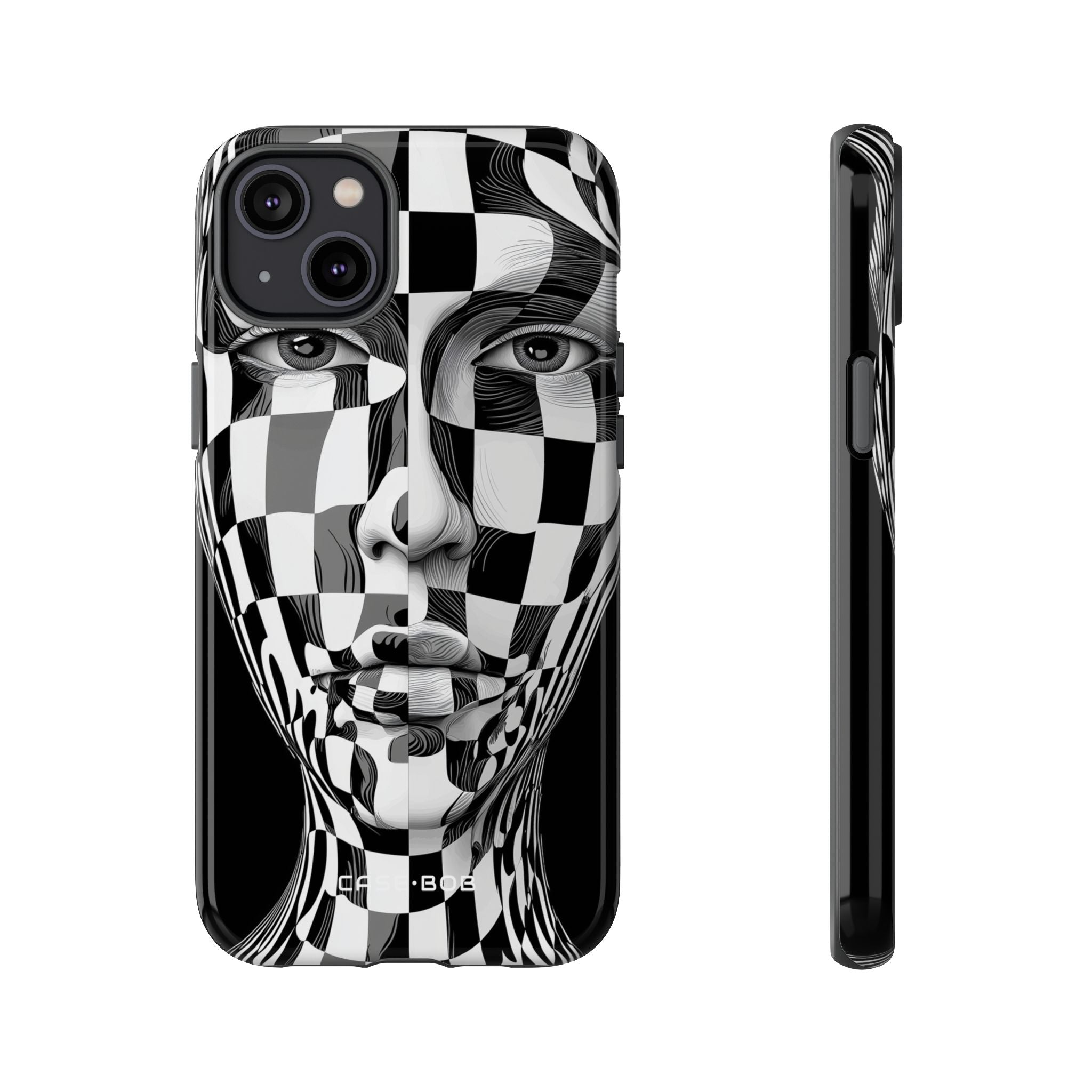 Checkered Face iPhone 14 Plus Case - Tough