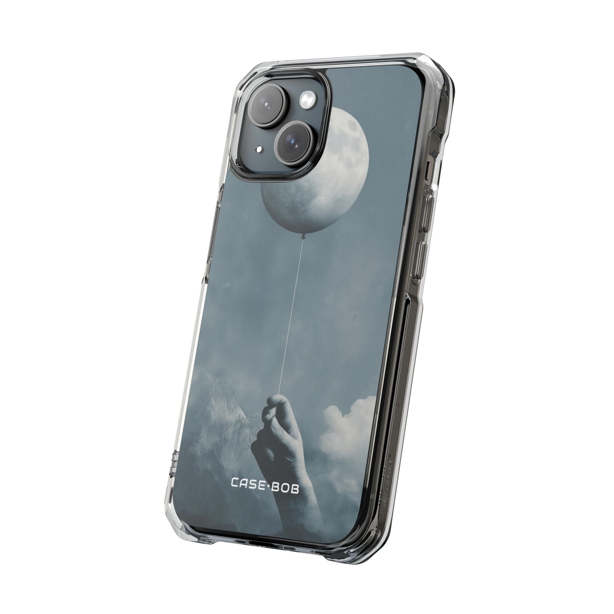 Moon Balloon Gray iPhone 15 Case - Impact