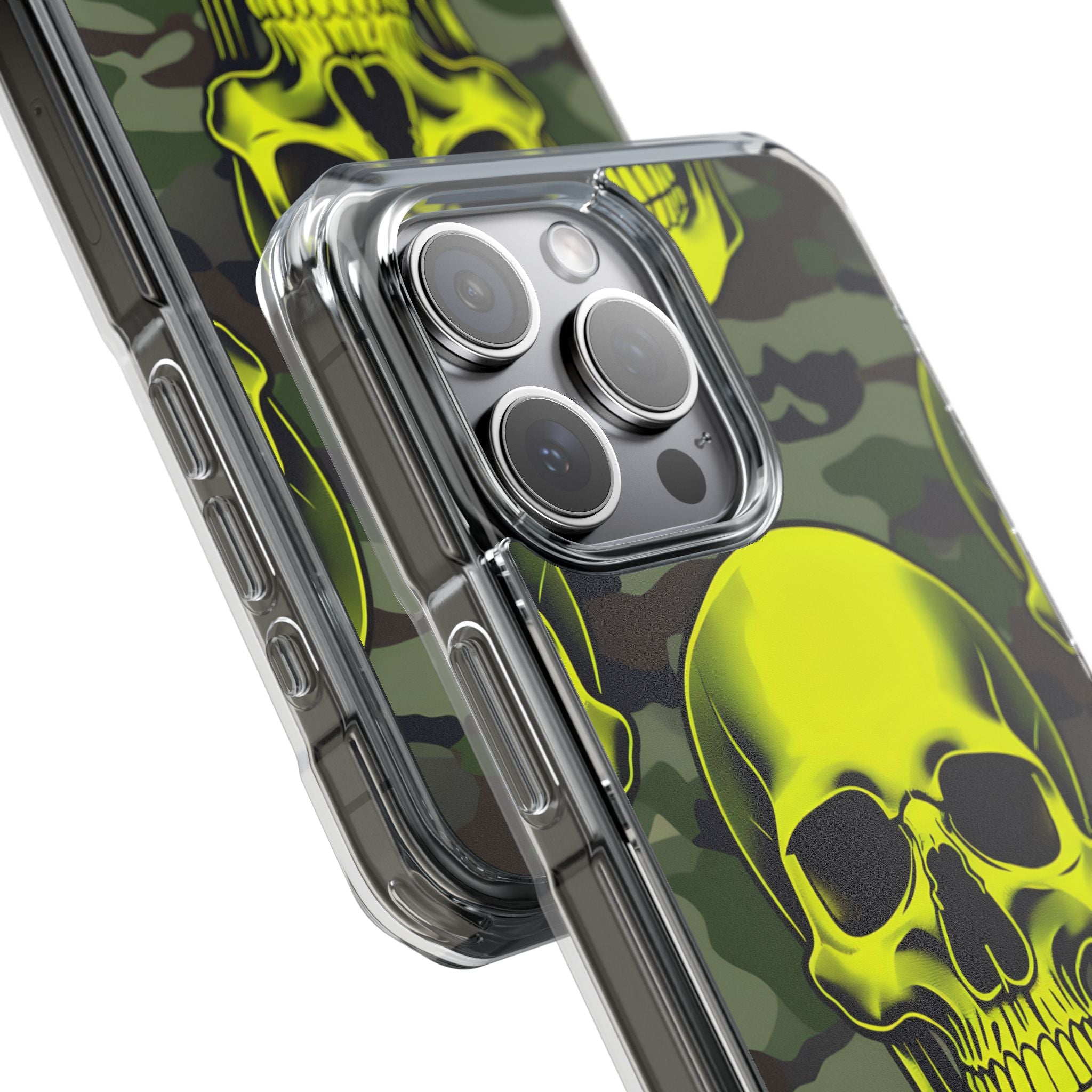 Neon Skull Camo iPhone 15 Pro Max Case - Impact