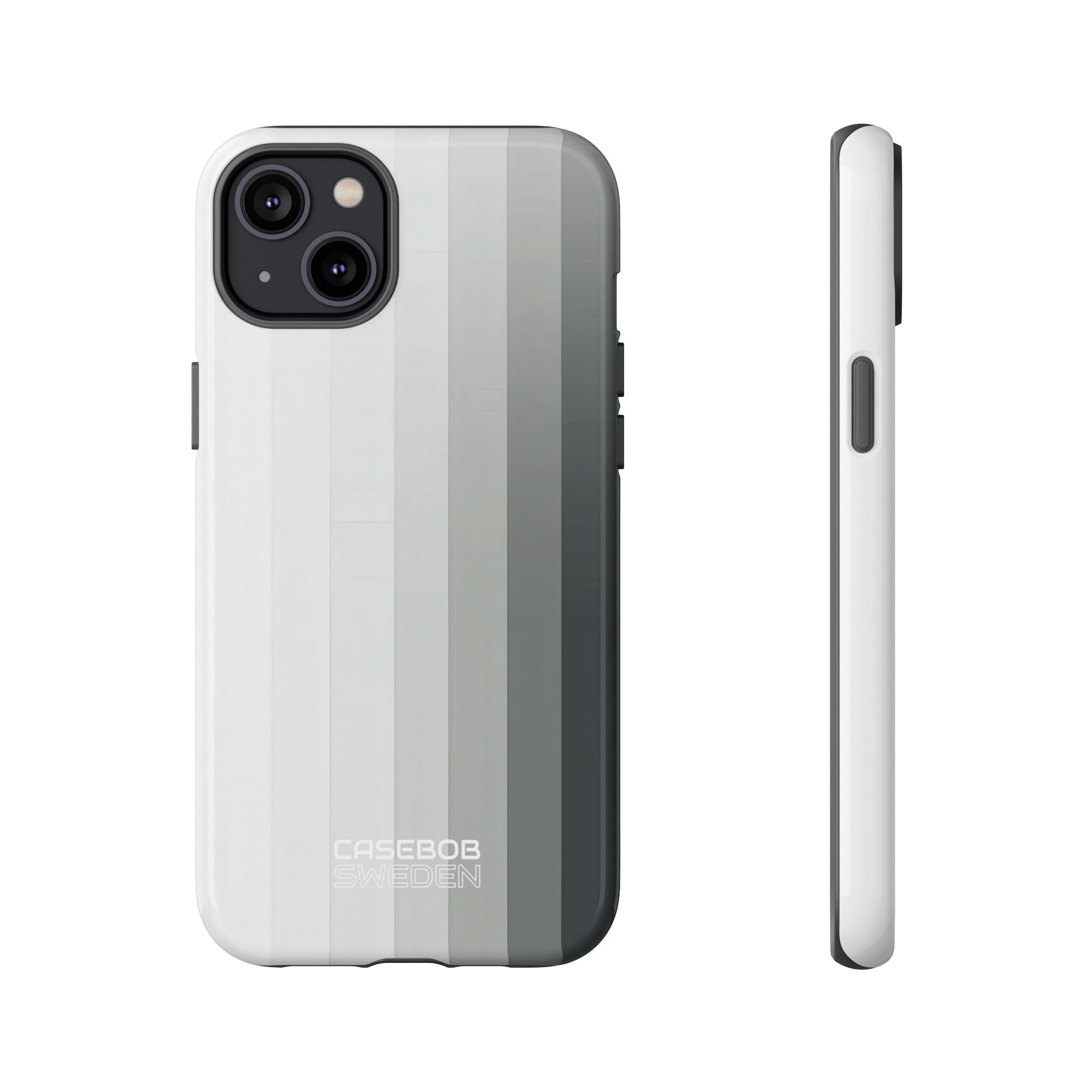 Silver Gradient Stripes iPhone 14 - Tough