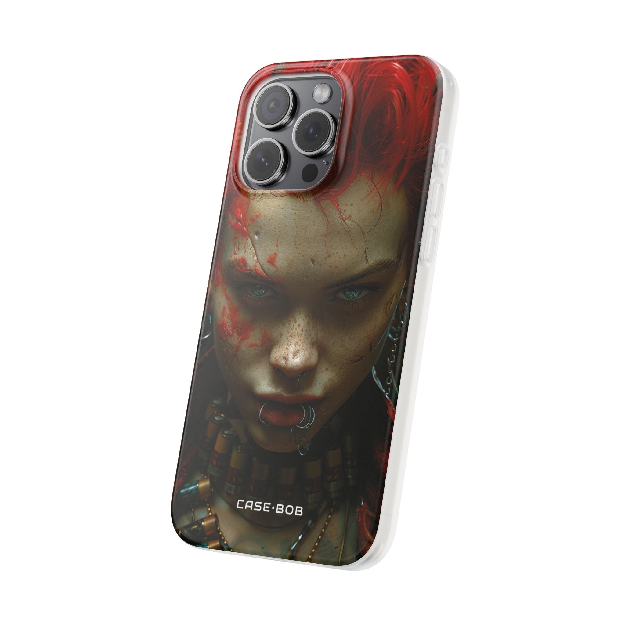 Red Spike Gaze iPhone 15 Pro Max Case - Soft
