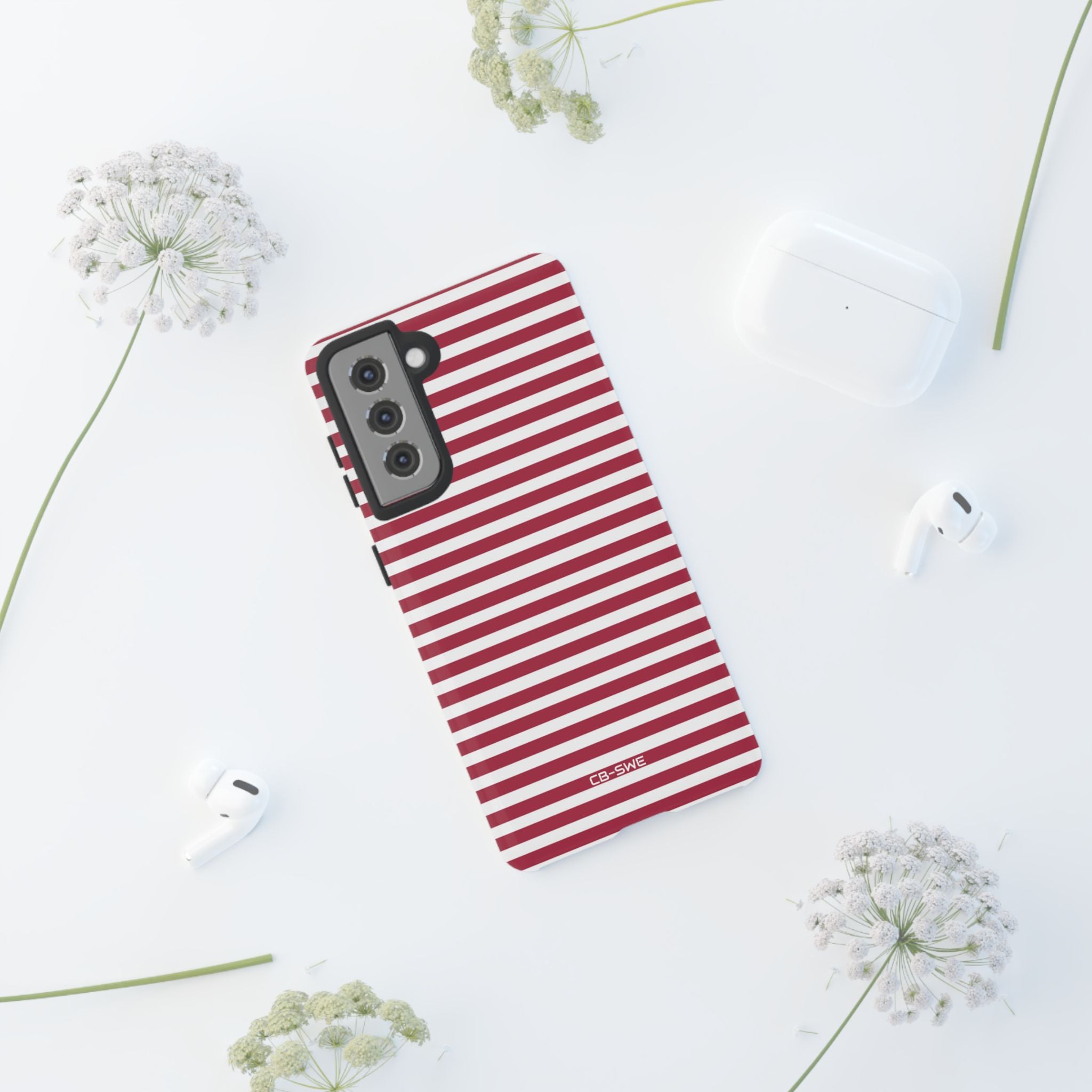 Crimson Stripes Flow - Samsung Case