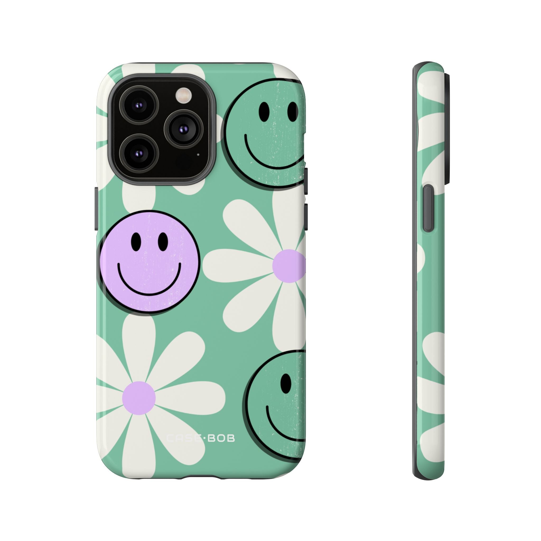 Smiley Daisy Glow iPhone 14 Pro Max Case - Tough