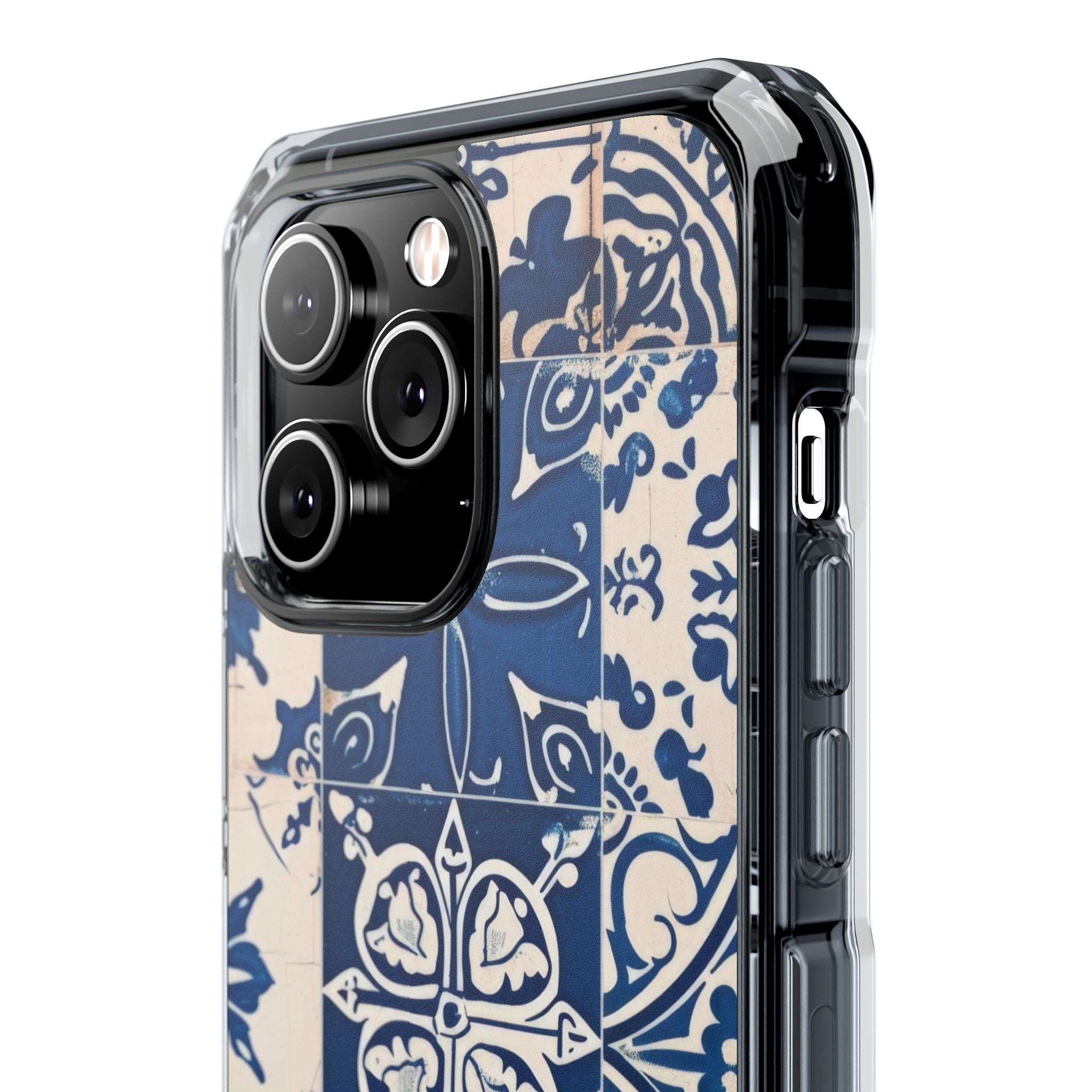 Ornate Blue Tiles iPhone 14 - Impact Clear+