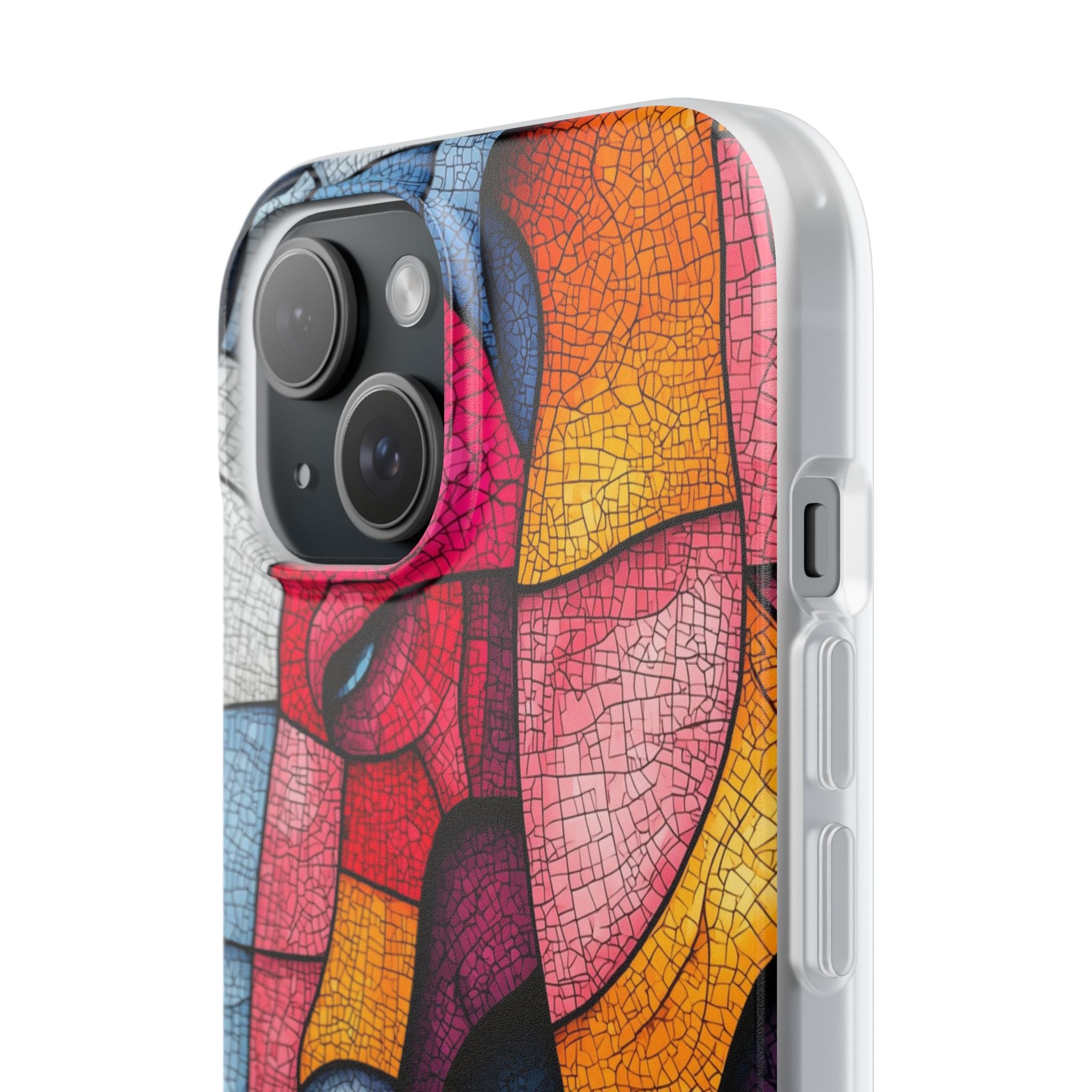 Elephant Mosaic iPhone 15 Case - Soft