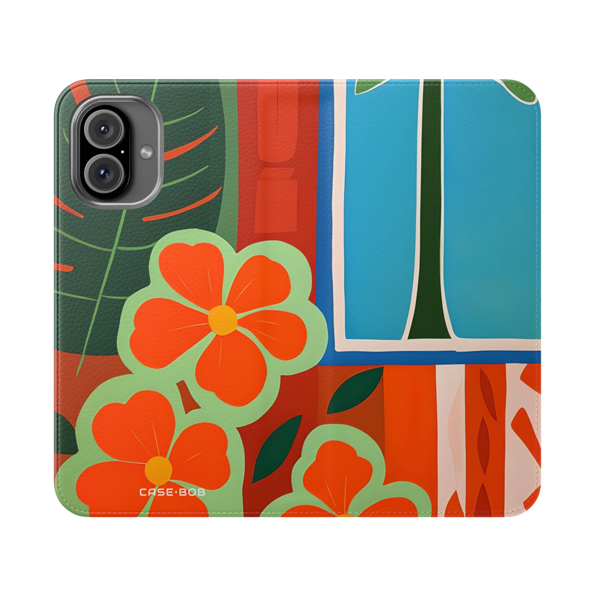 Orange Blossom Mosaic - iPhone 16 Plus Case - Wallet