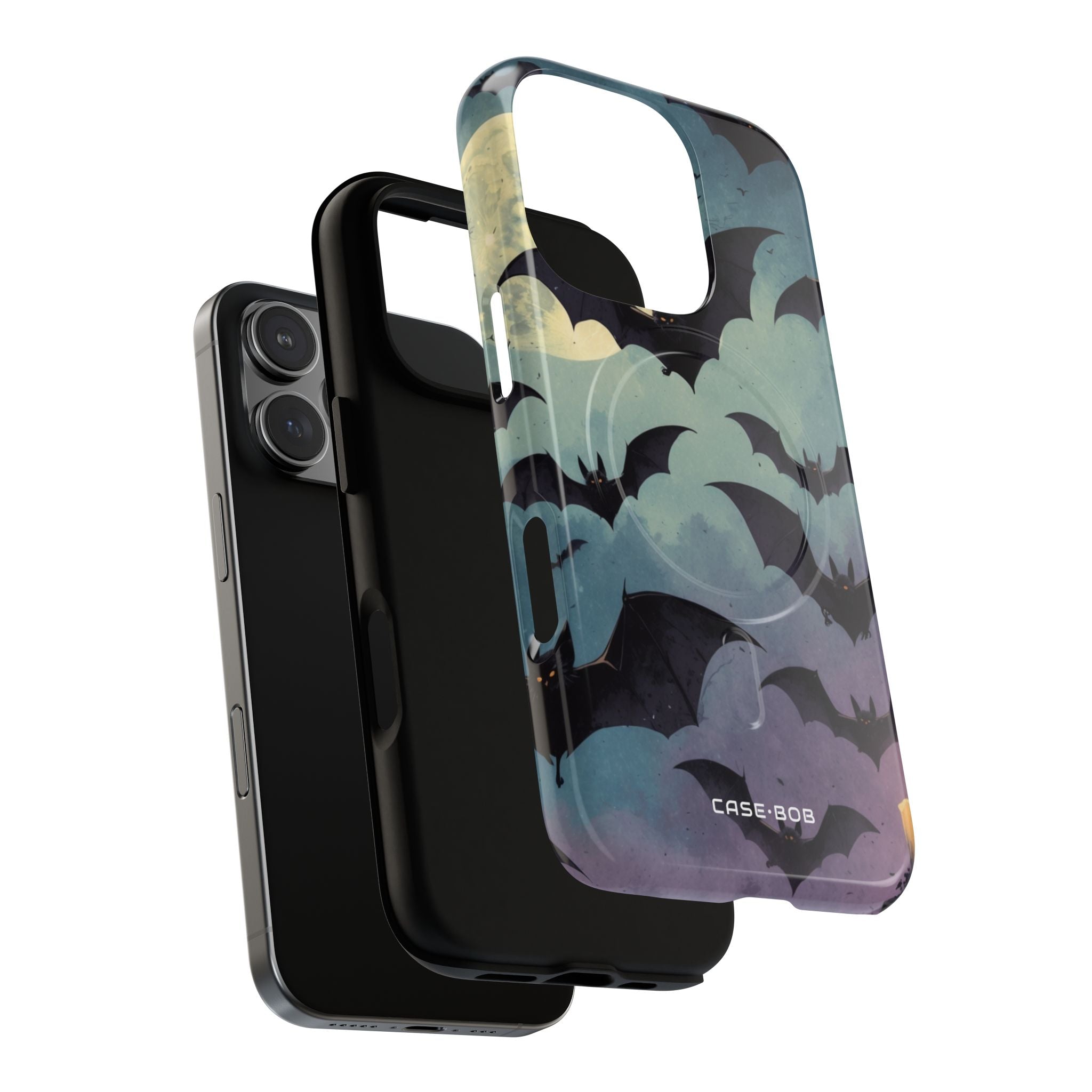 Glowing Bat Swarm iPhone 16 Pro Case - Tough+