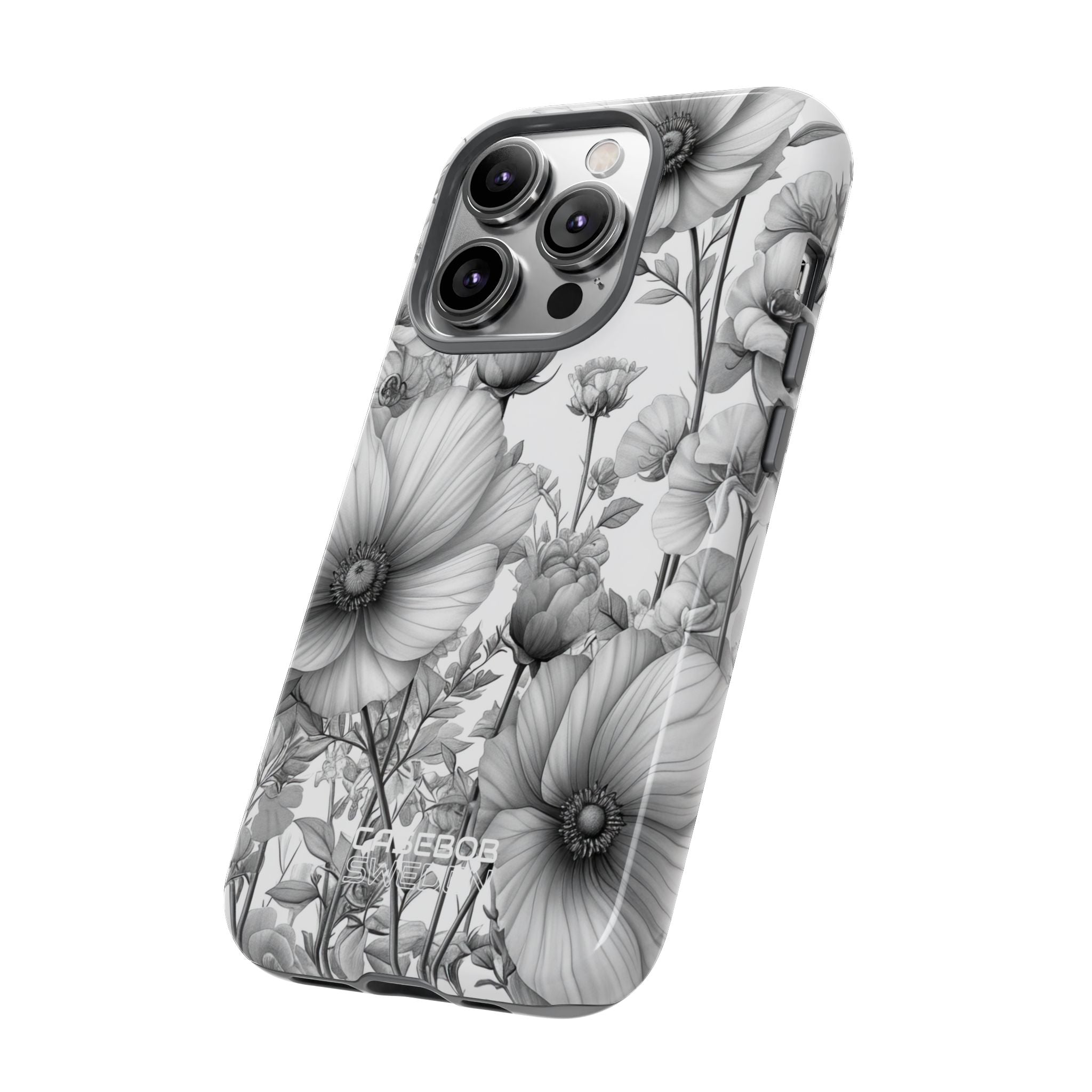 Vintage Floral Etching iPhone 14 - Tough