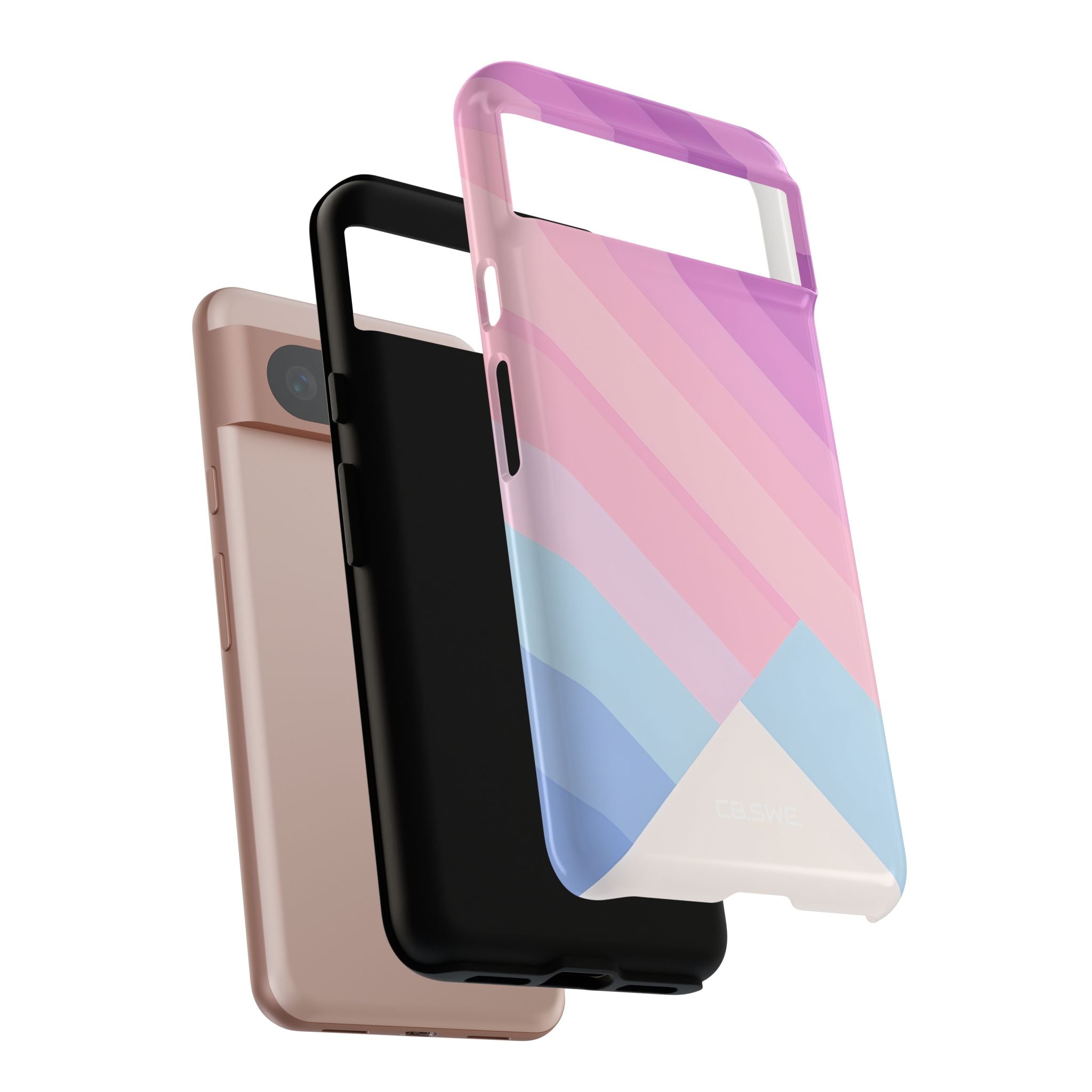 Pink Blue Gradient Layers Google Pixel 8 - Tough