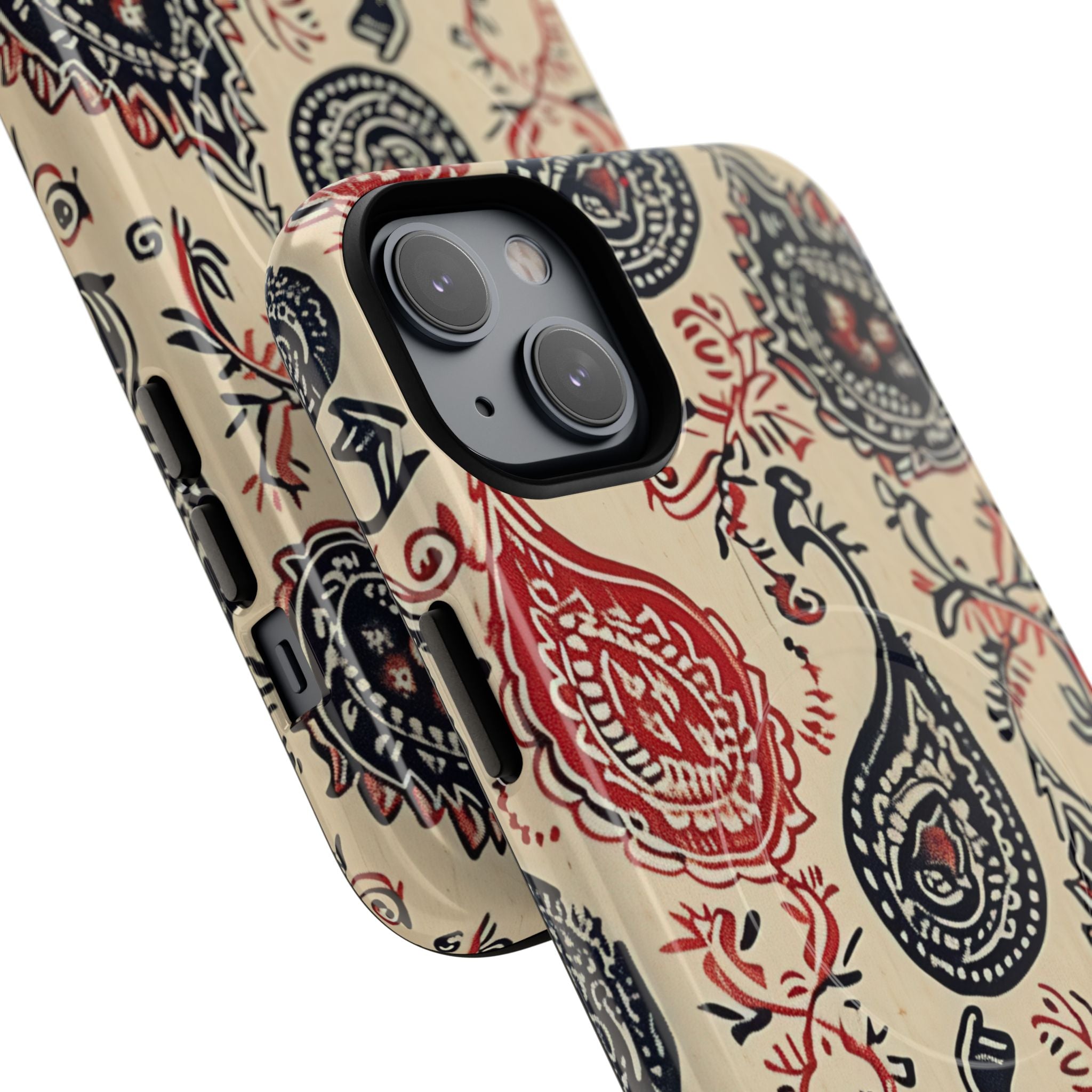 Navy Paisley Swirl iPhone 14 - Tough+