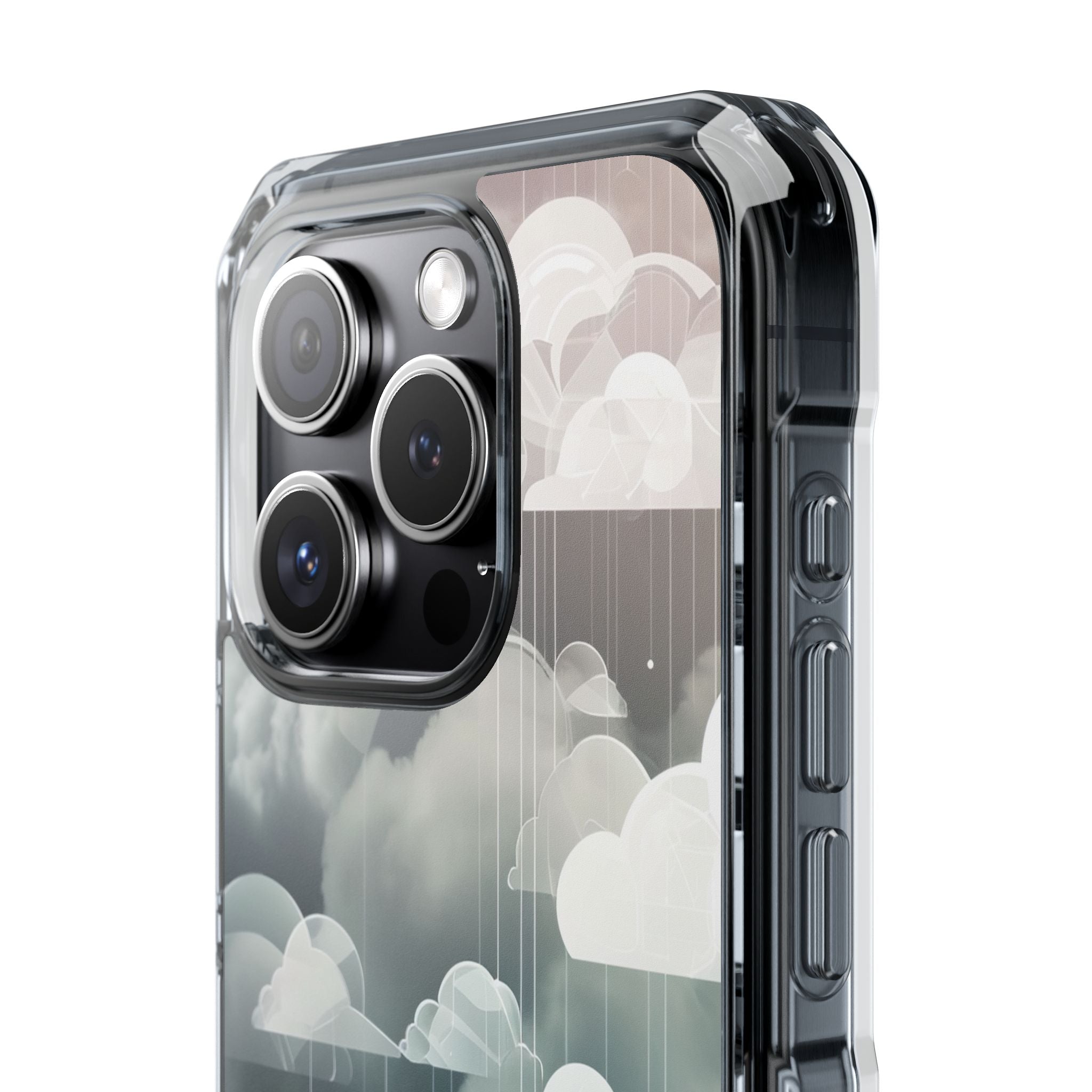 Silver Dream Clouds iPhone 15 - Impact Clear+