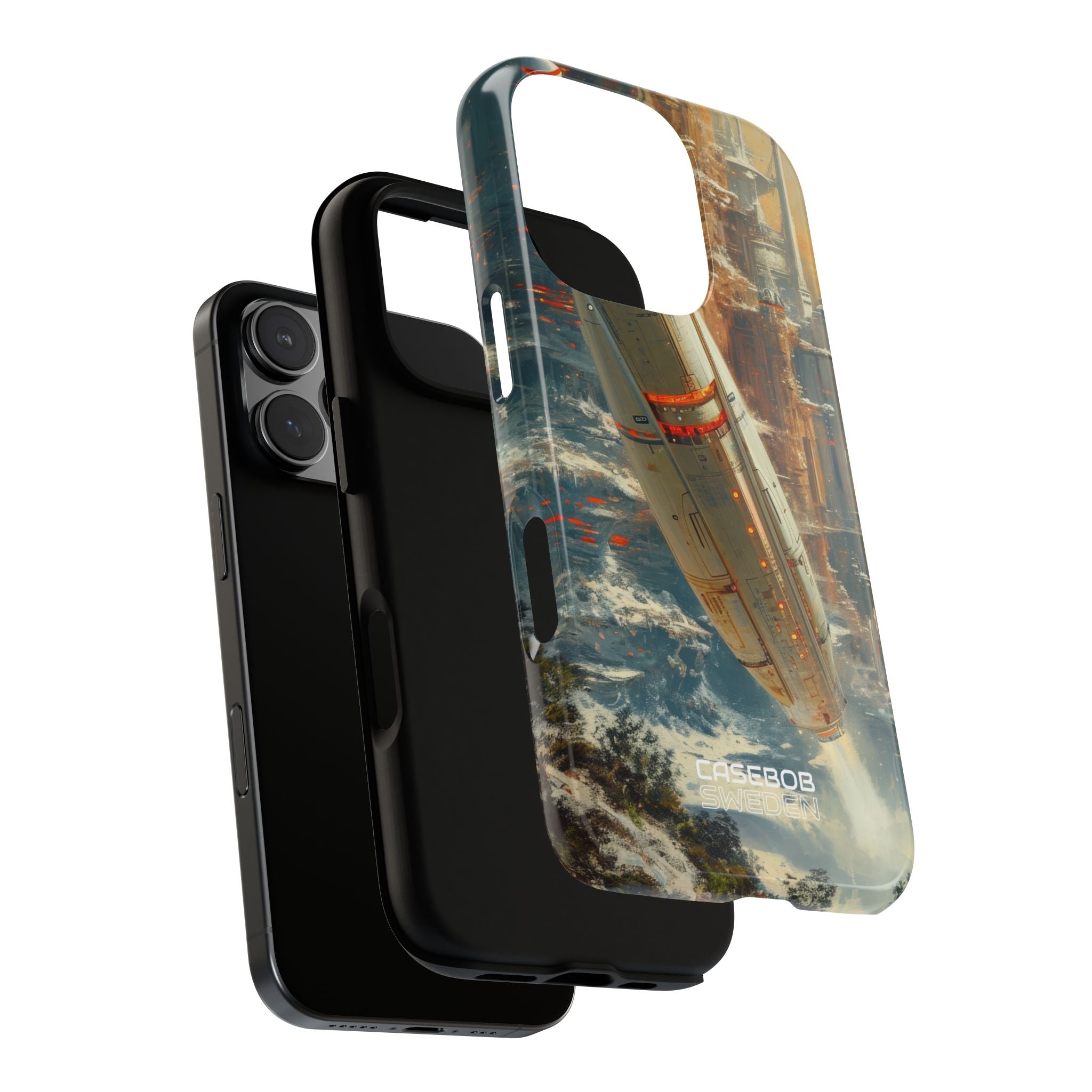 Futuristic Forest Voyage iPhone 16 - Tough