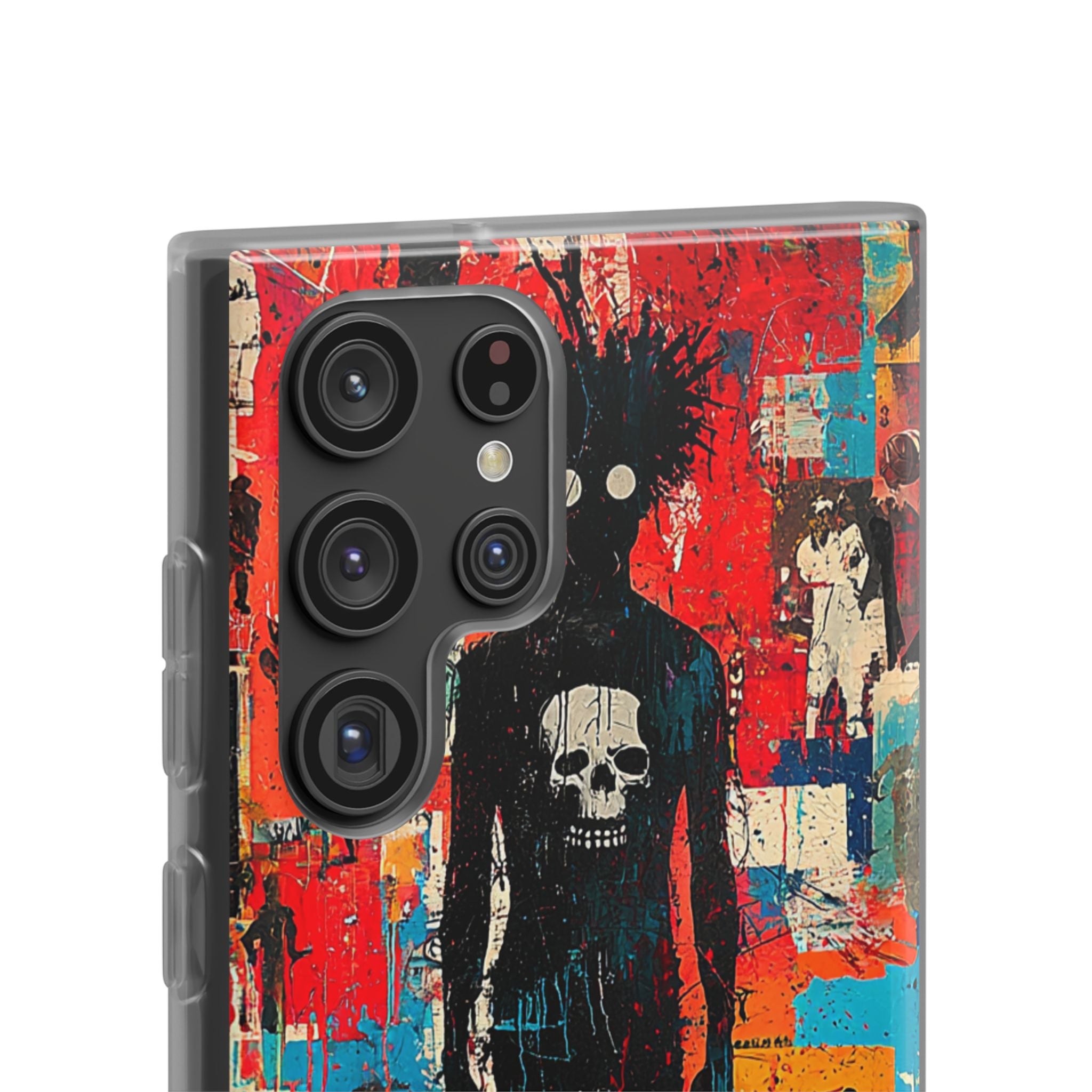 Spiky Skull Silhouette Samsung S22 Ultra Case - Soft