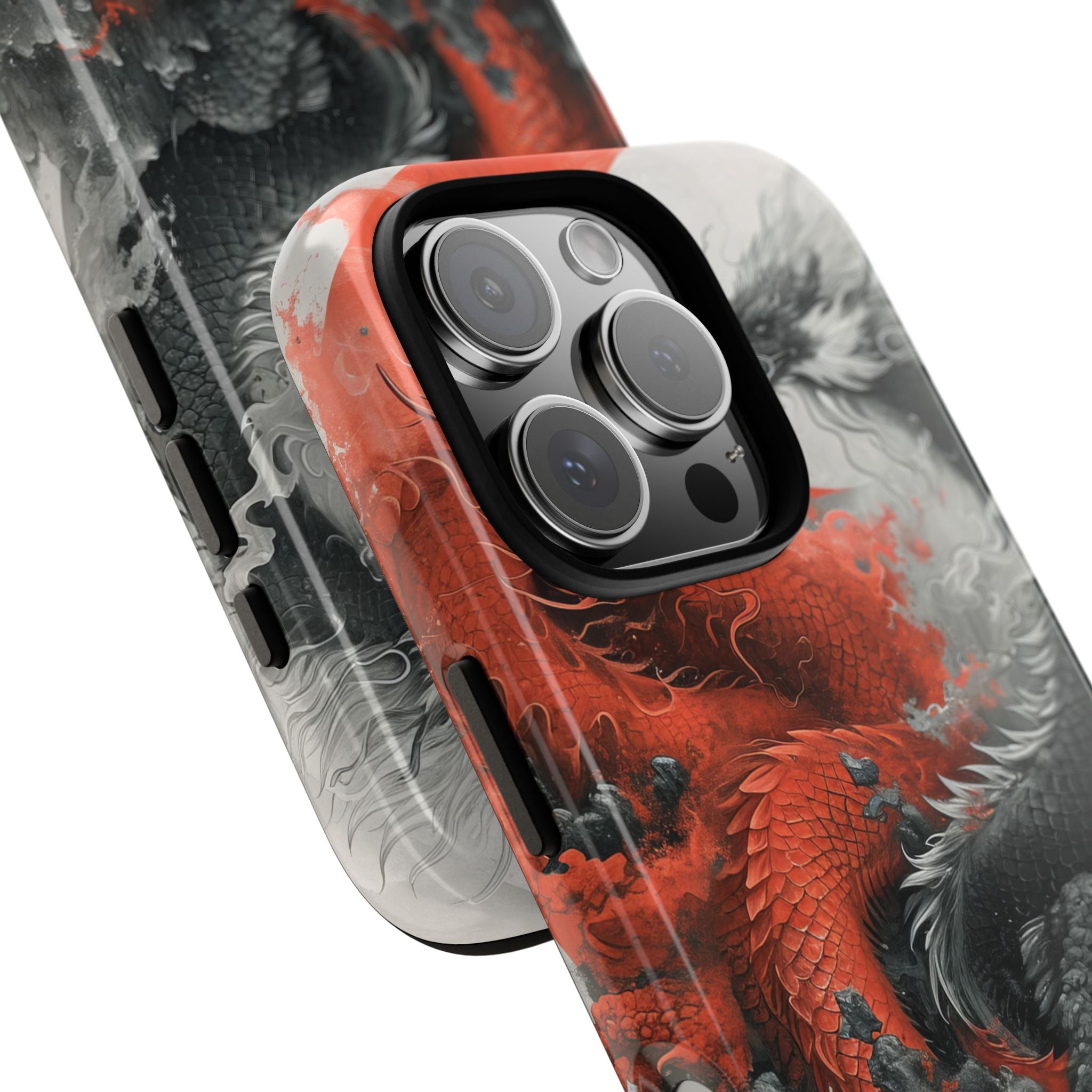 Dragon Coil Crimson iPhone 16 Pro Case - Tough