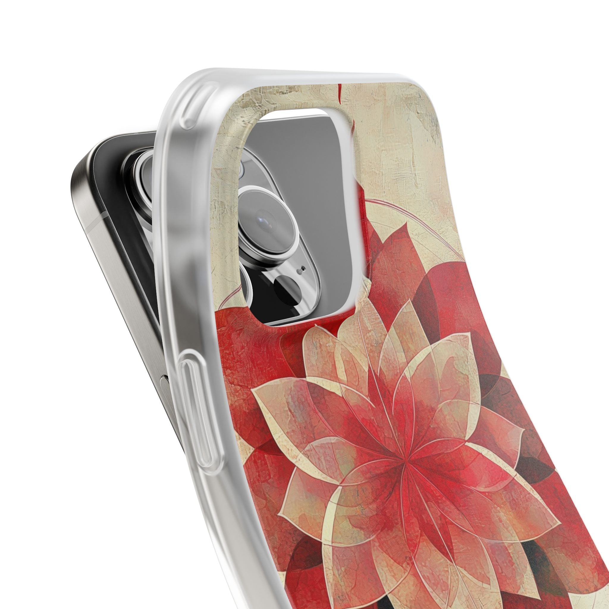 Crimson Bloom iPhone 16 Pro Max Case - Soft