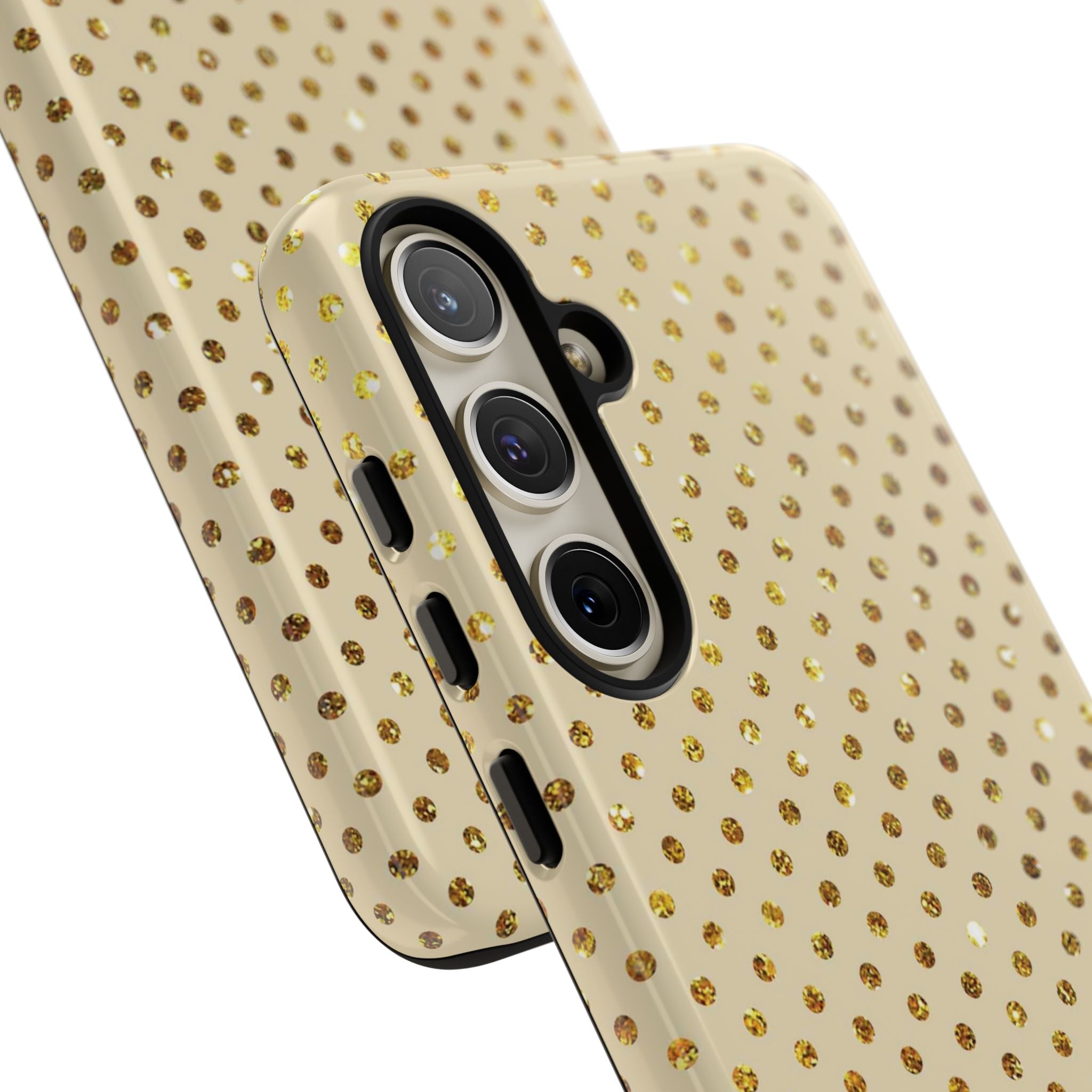 Gold Sparkle Grid Samsung S24 Plus Case - Tough