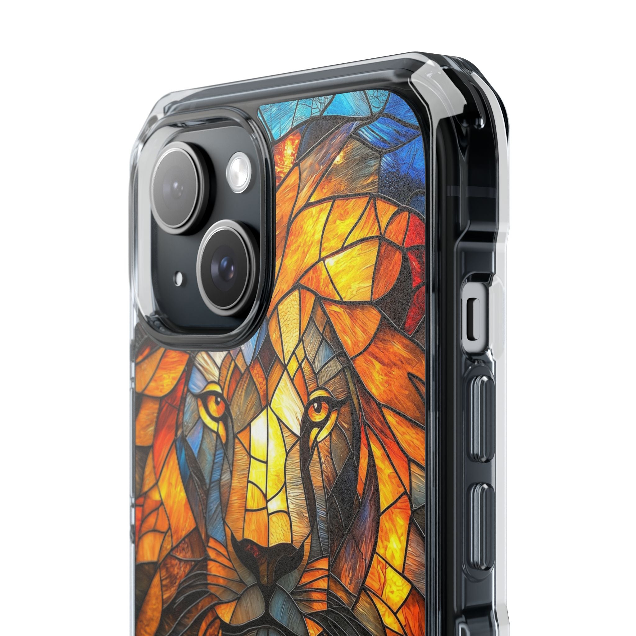 Lion Flame Mosaic iPhone 15 Case - Impact