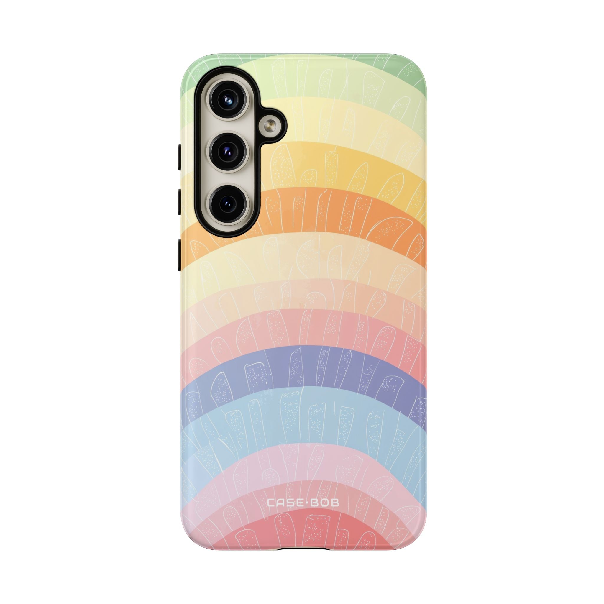 Pastel Rainbow Bands Samsung S24 Plus Case - Tough