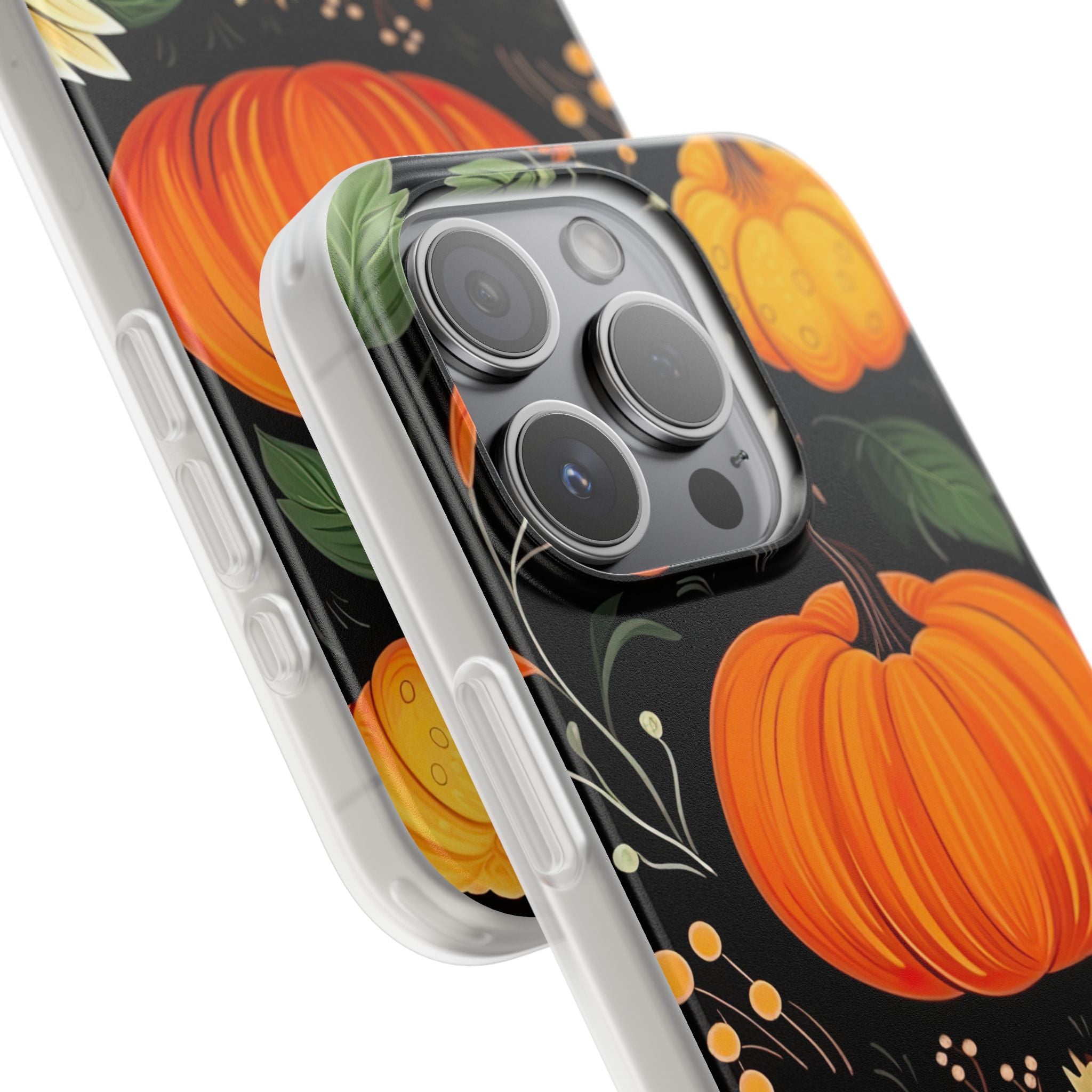 Pumpkin Glow iPhone 15 Pro Case - Soft