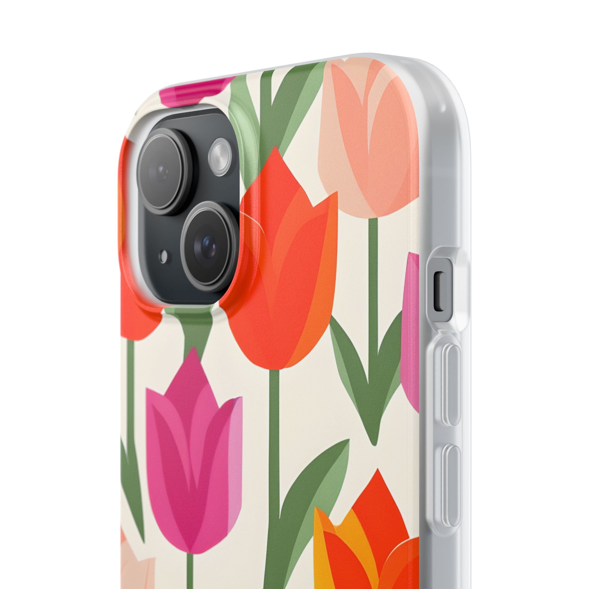 Tulip Harmony Green iPhone 15 - Soft Case