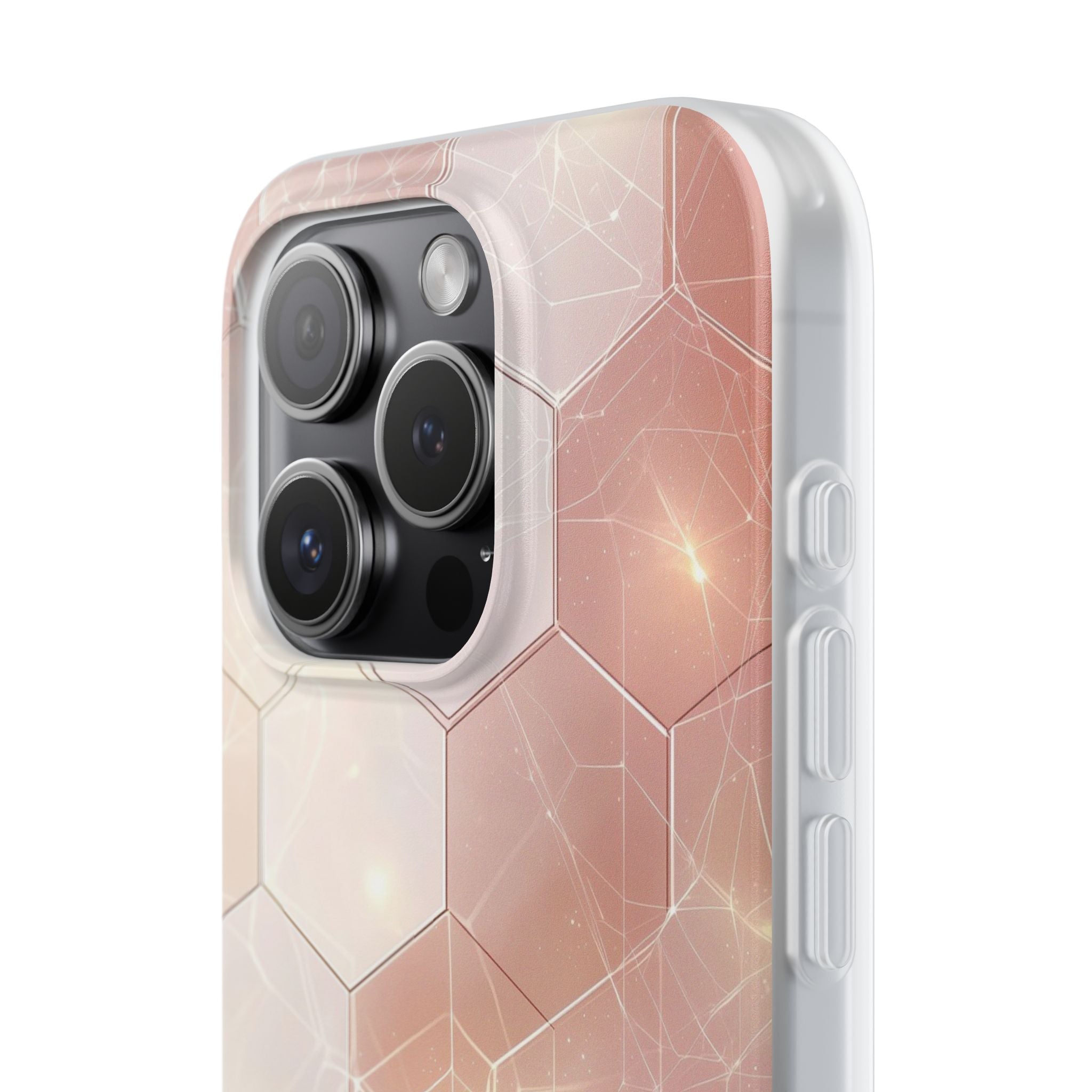 Honeycomb Glow iPhone 15 Pro Case - Soft