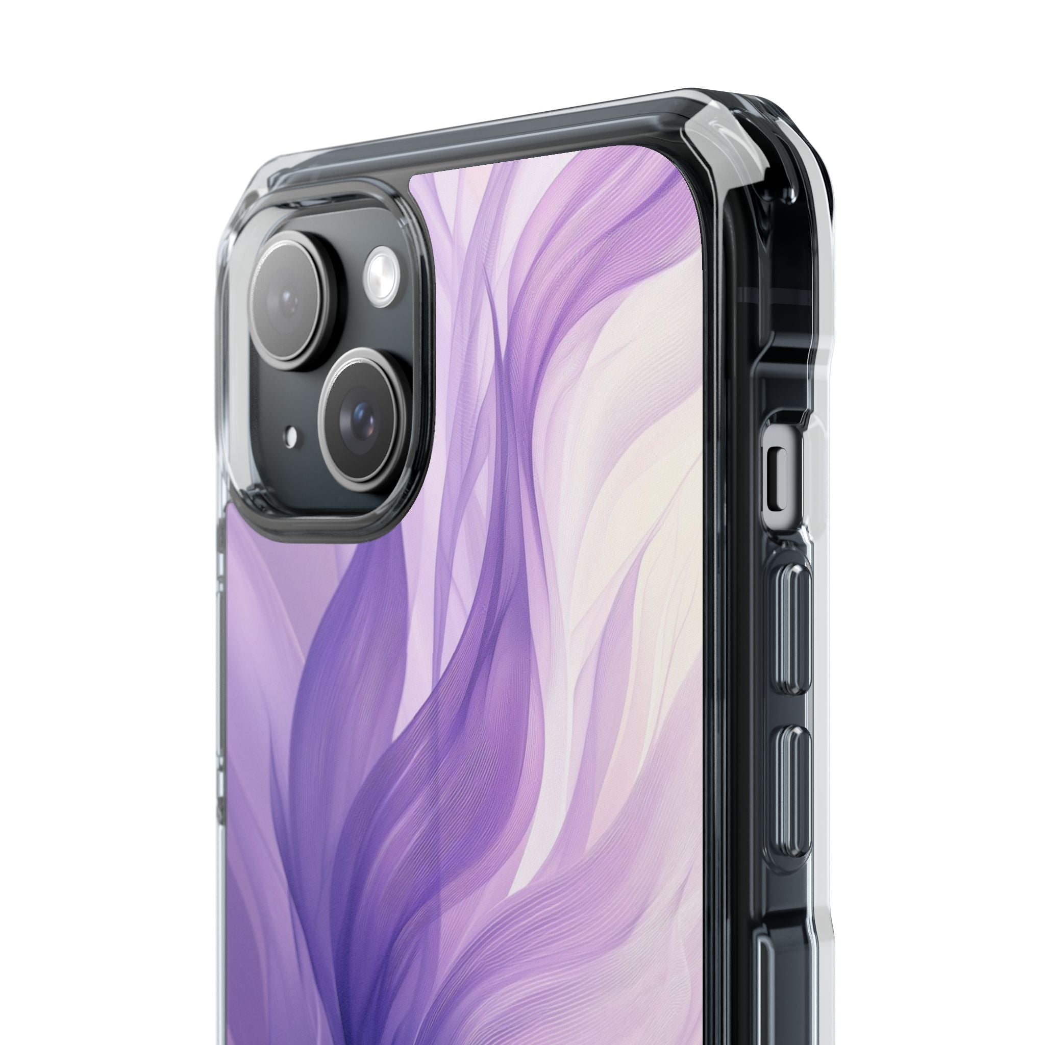 Purple Ribbon Waves iPhone 15 Plus Case - Impact