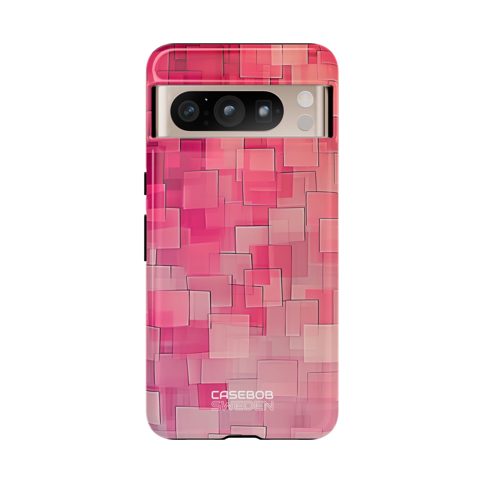 Gelaagde roze geometrie Google Pixel 8 - Tough