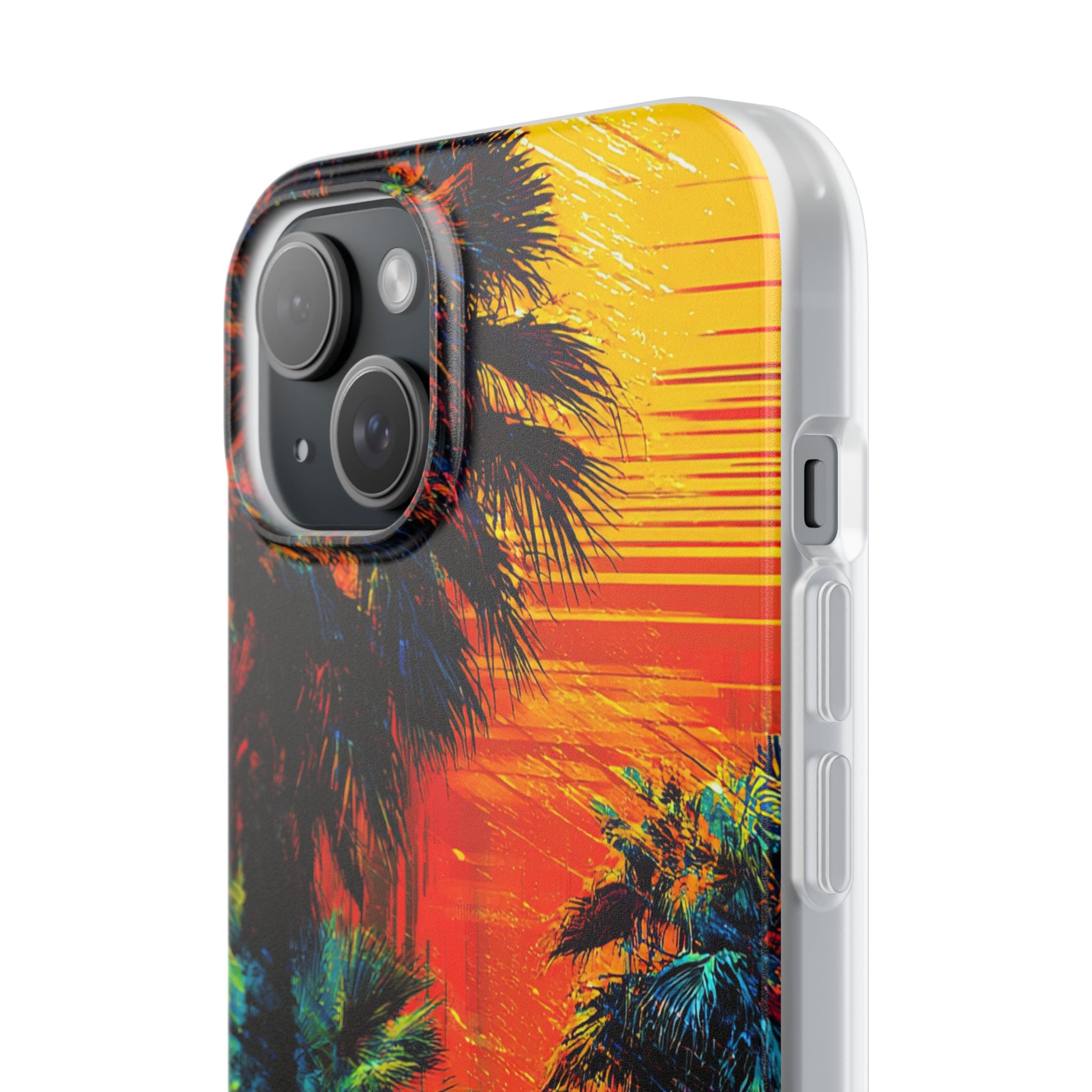 Tropical Sunburst iPhone 15 Plus Case - Soft