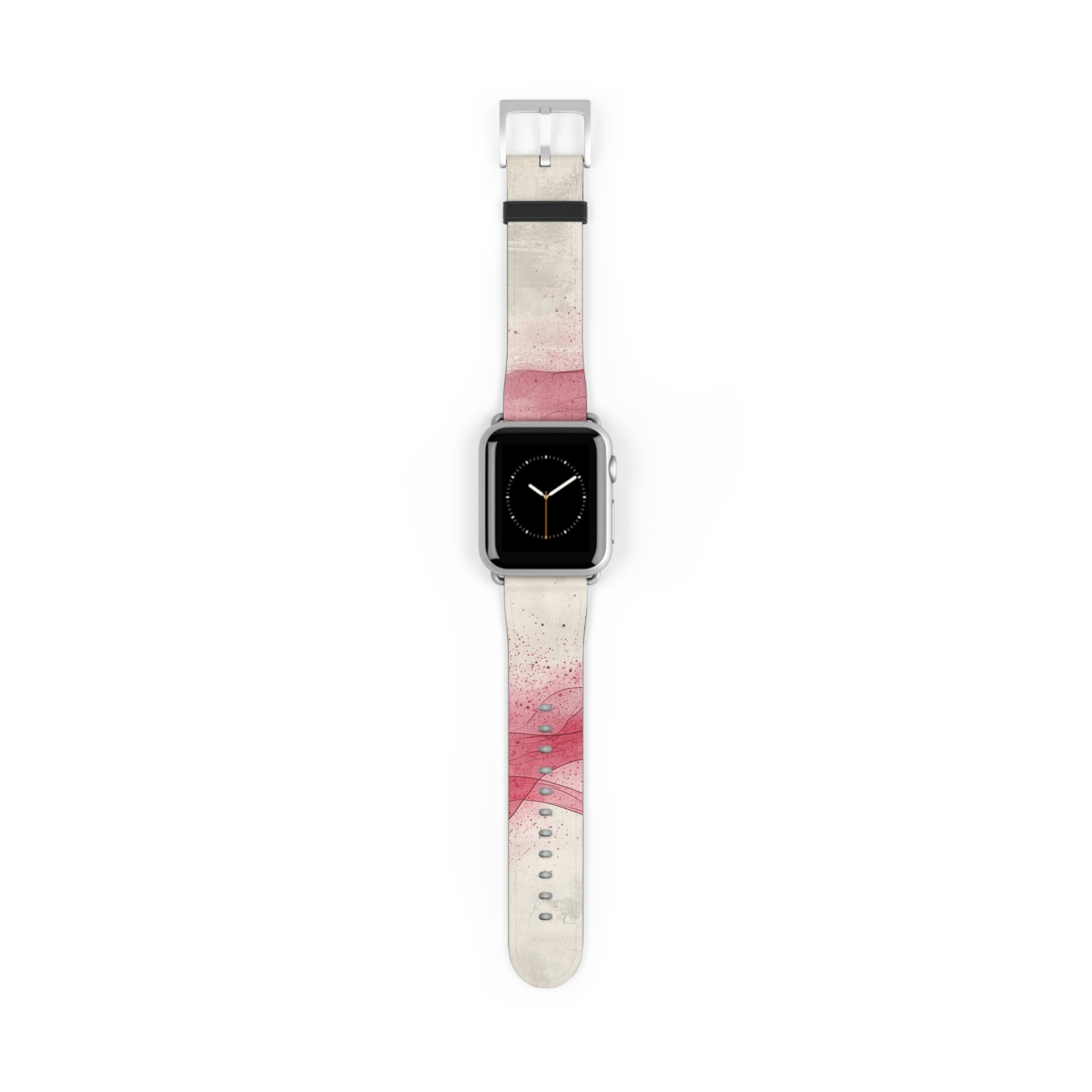 Crimson Ribbon Waves - Watch Band