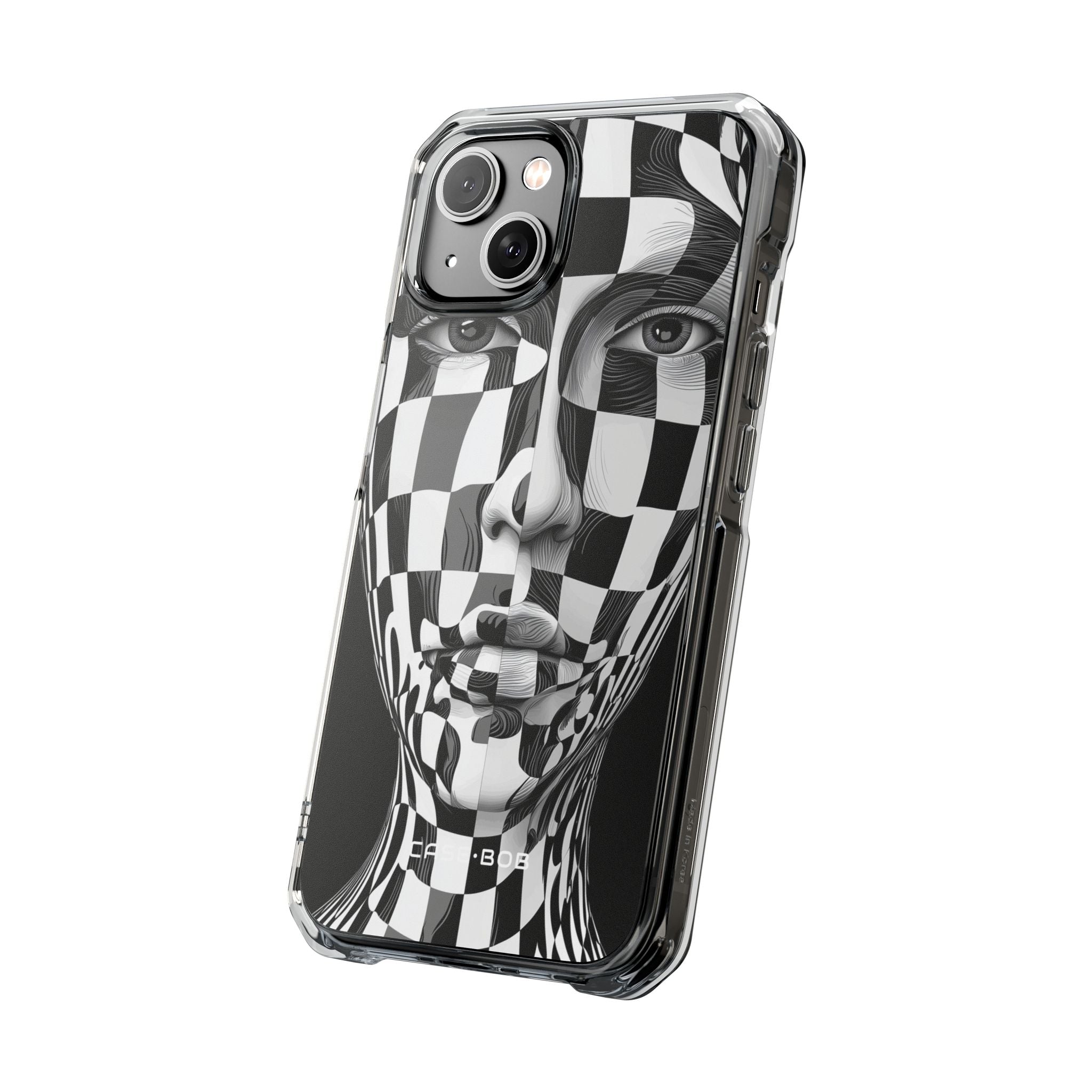 Checkered Face iPhone 14 Case - Impact
