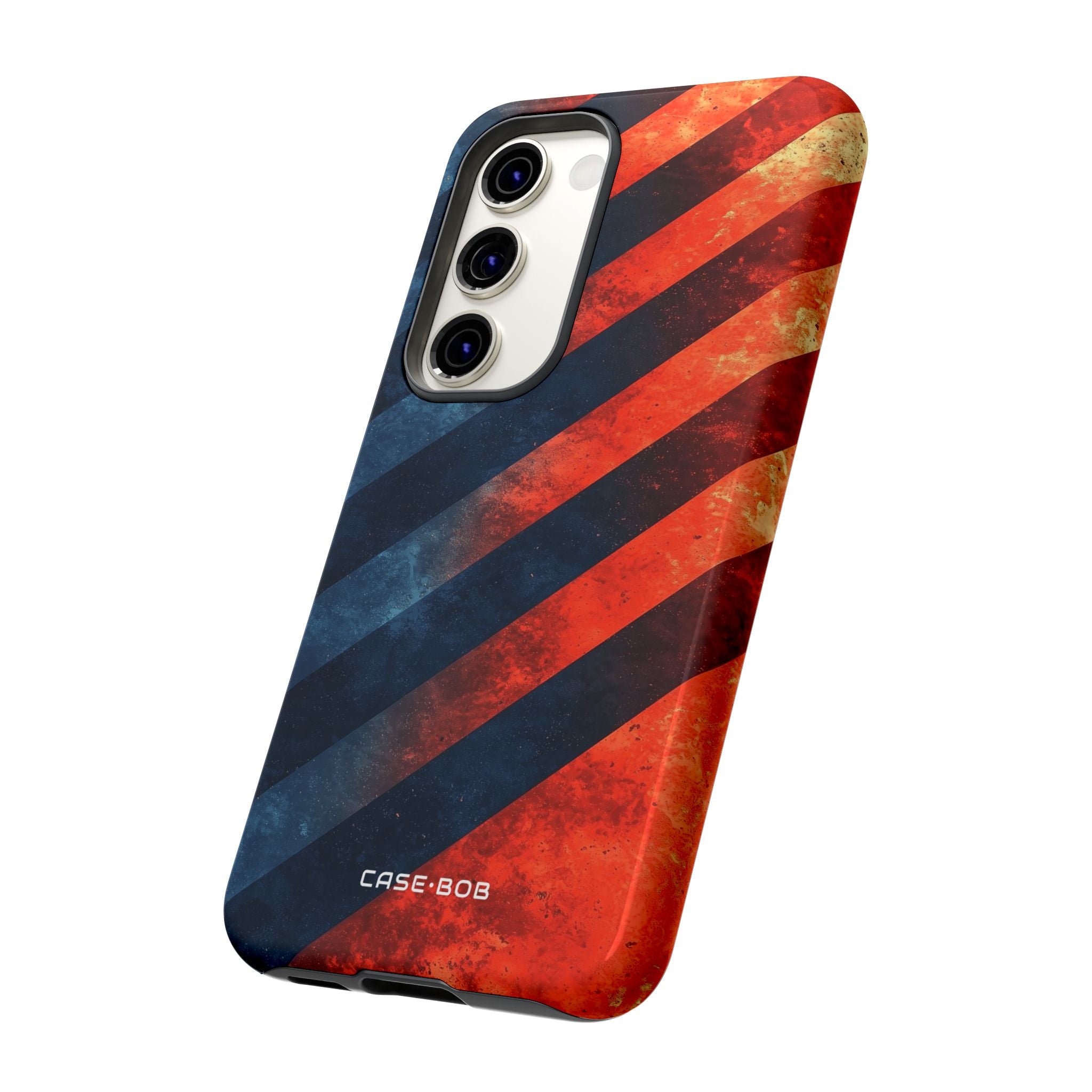Diagonal Stripes Blaze Samsung S23 Case - Tough