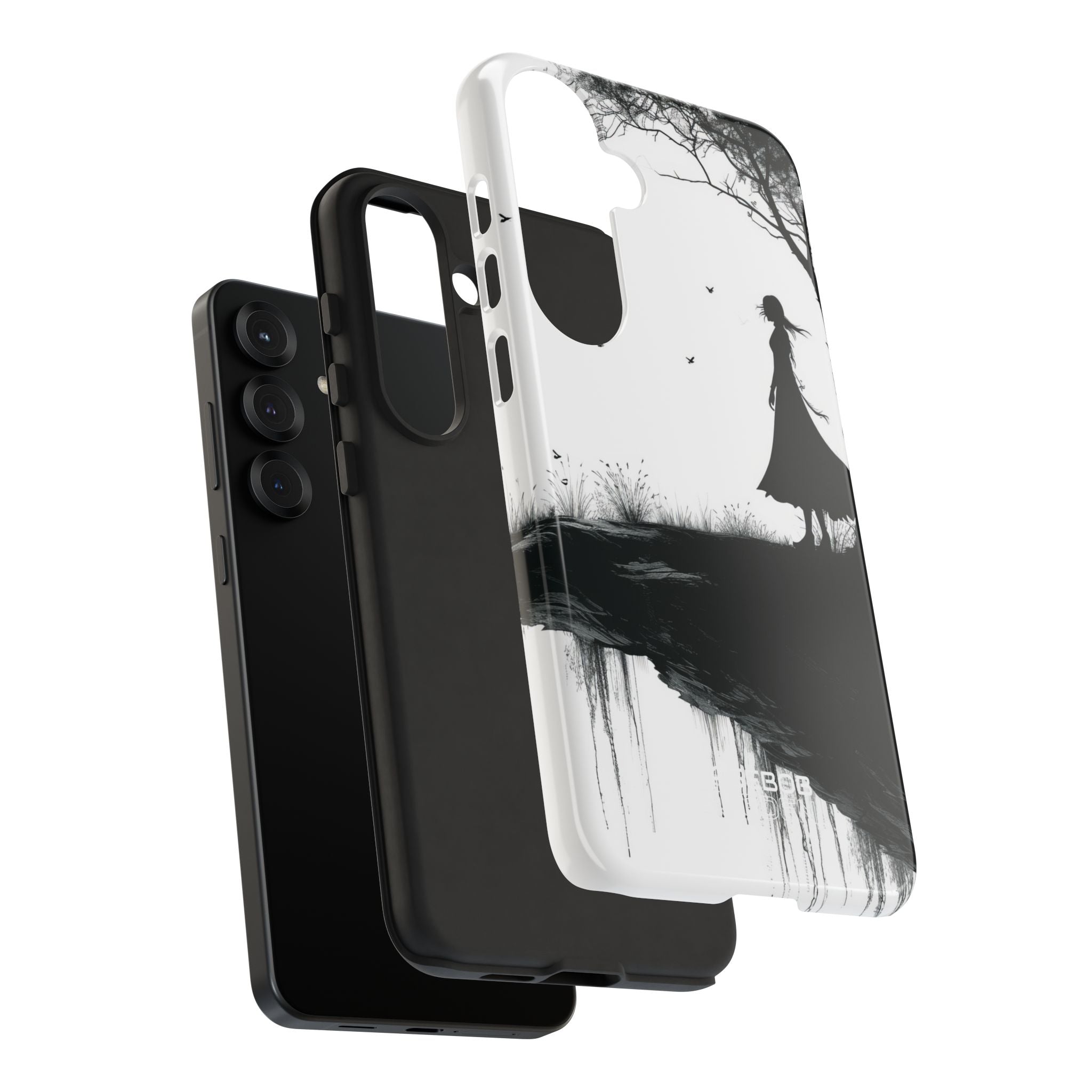 Sagoma Solitaria sulla Scogliera Samsung S25 - Tough