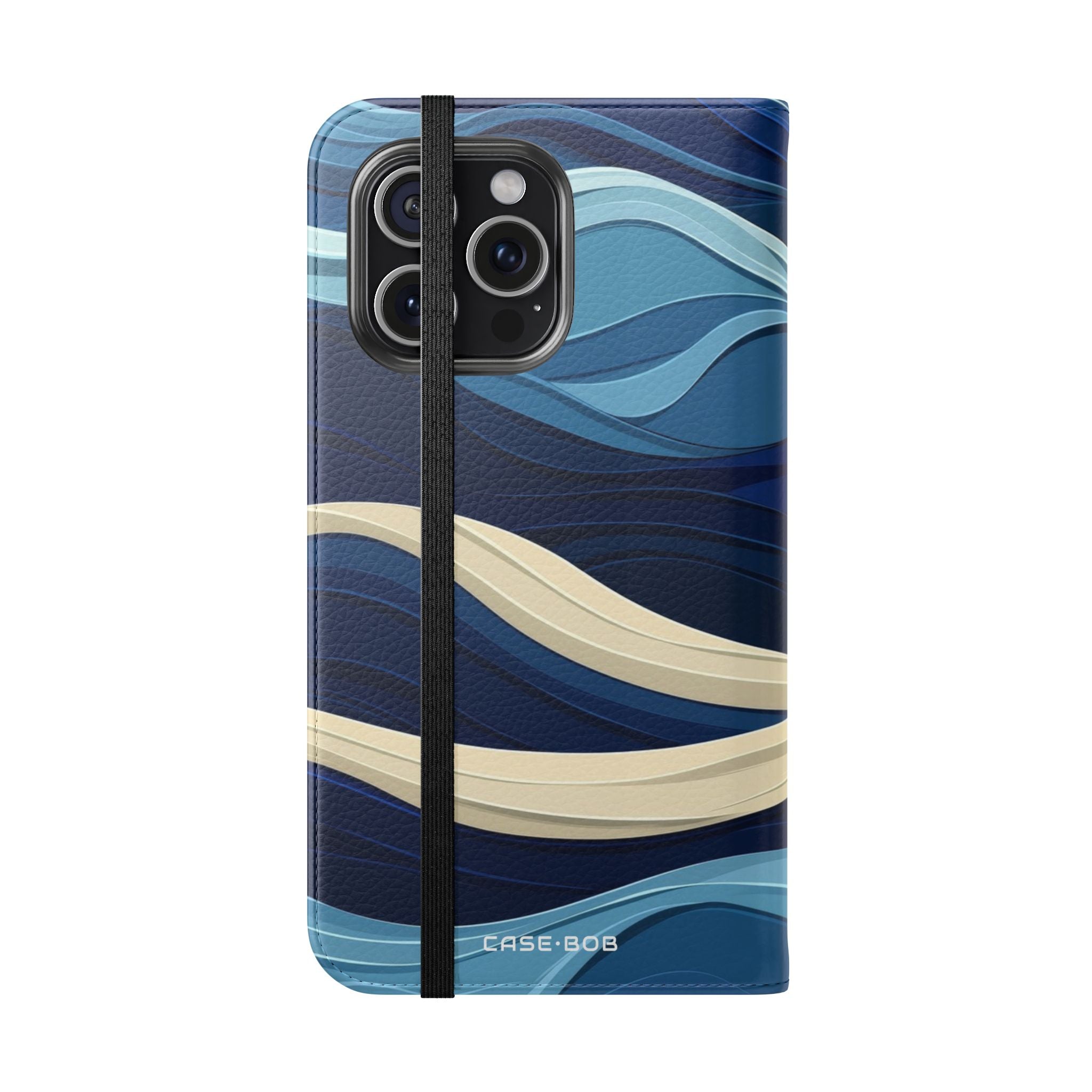 Blue Wave Flow - iPhone 15 Pro Max Case - Wallet
