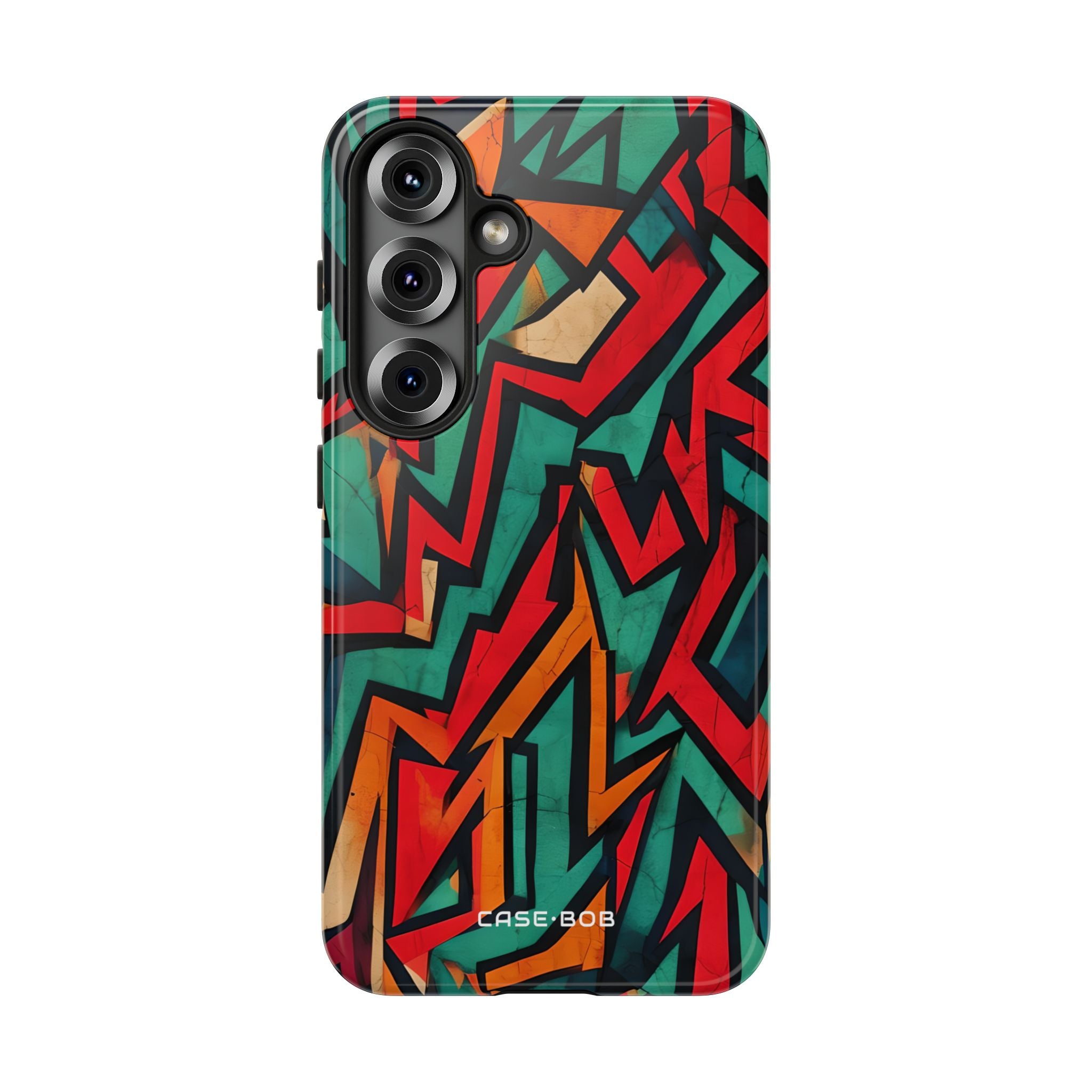 Crimson Zigzag Samsung S25 Case - Tough