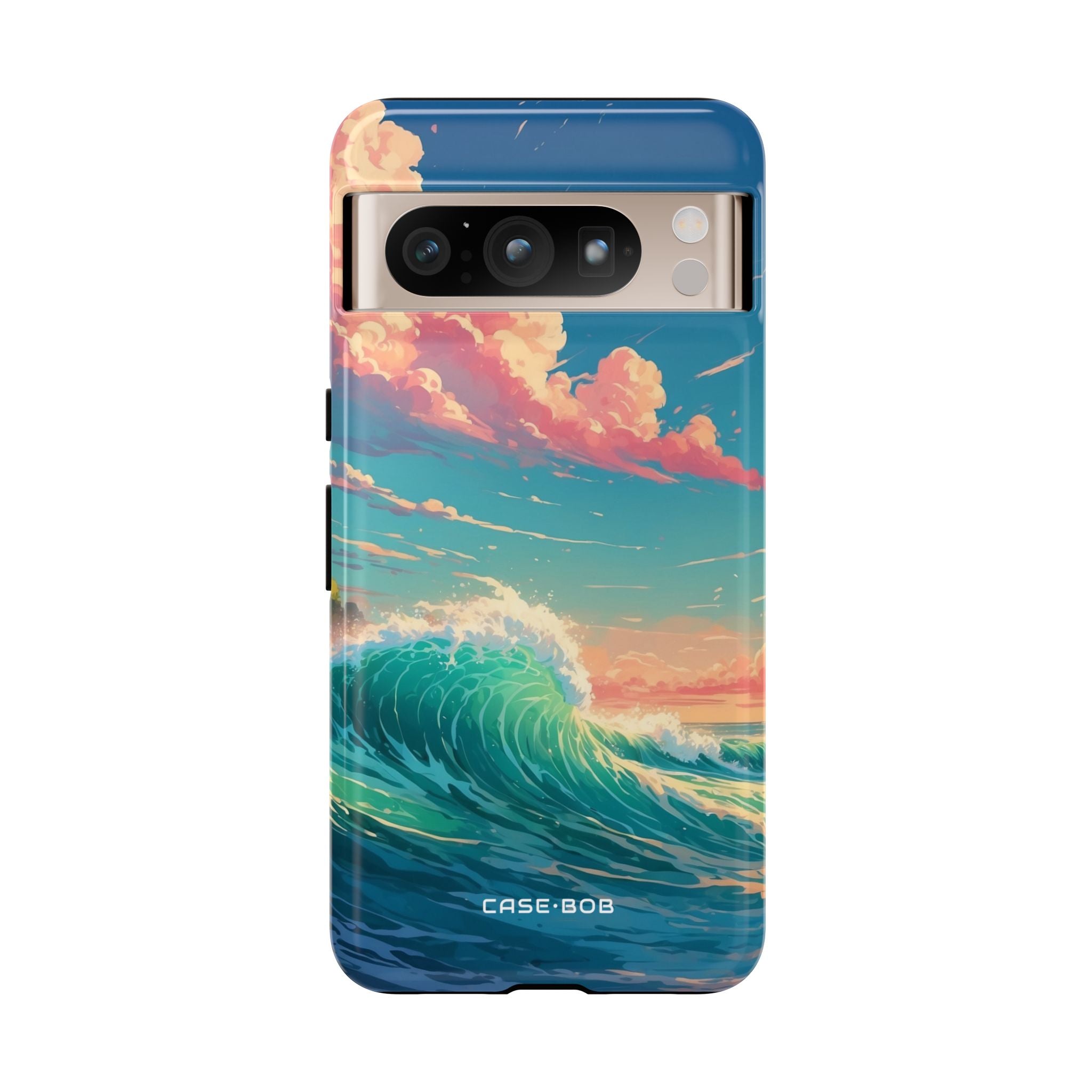 Turquoise Curl Google Pixel 8 Pro Case - Tough