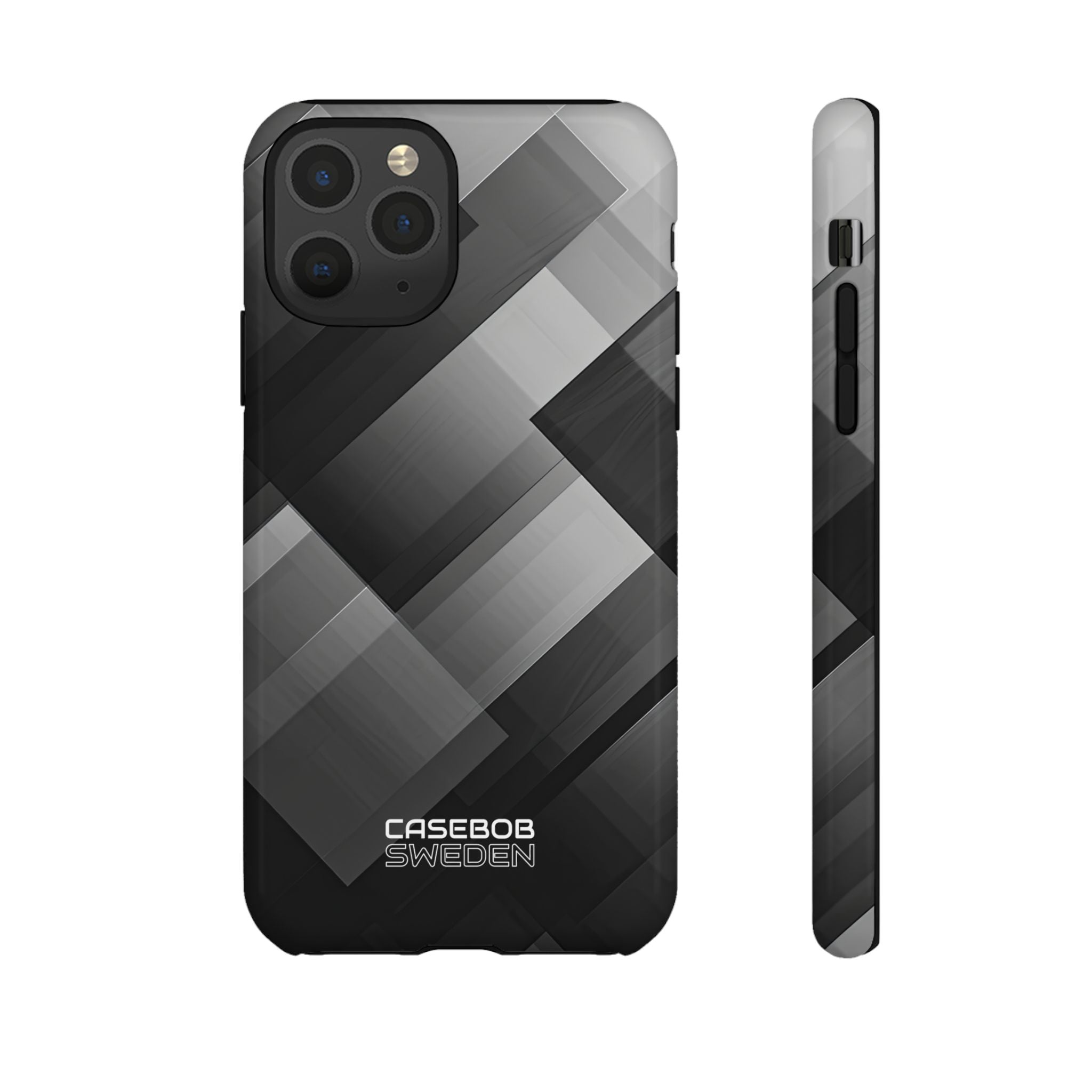 Grayscale Geometric Layers iPhone 11 - Tough