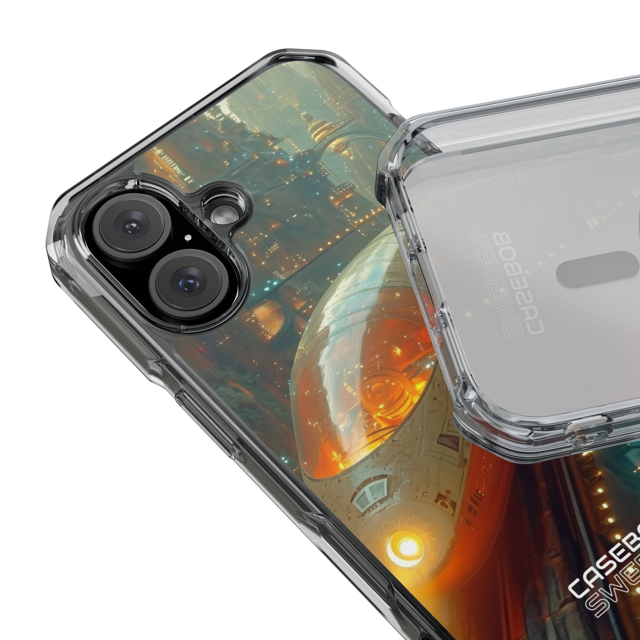 Futuristic Train Odyssey iPhone 16 - Impact Clear+