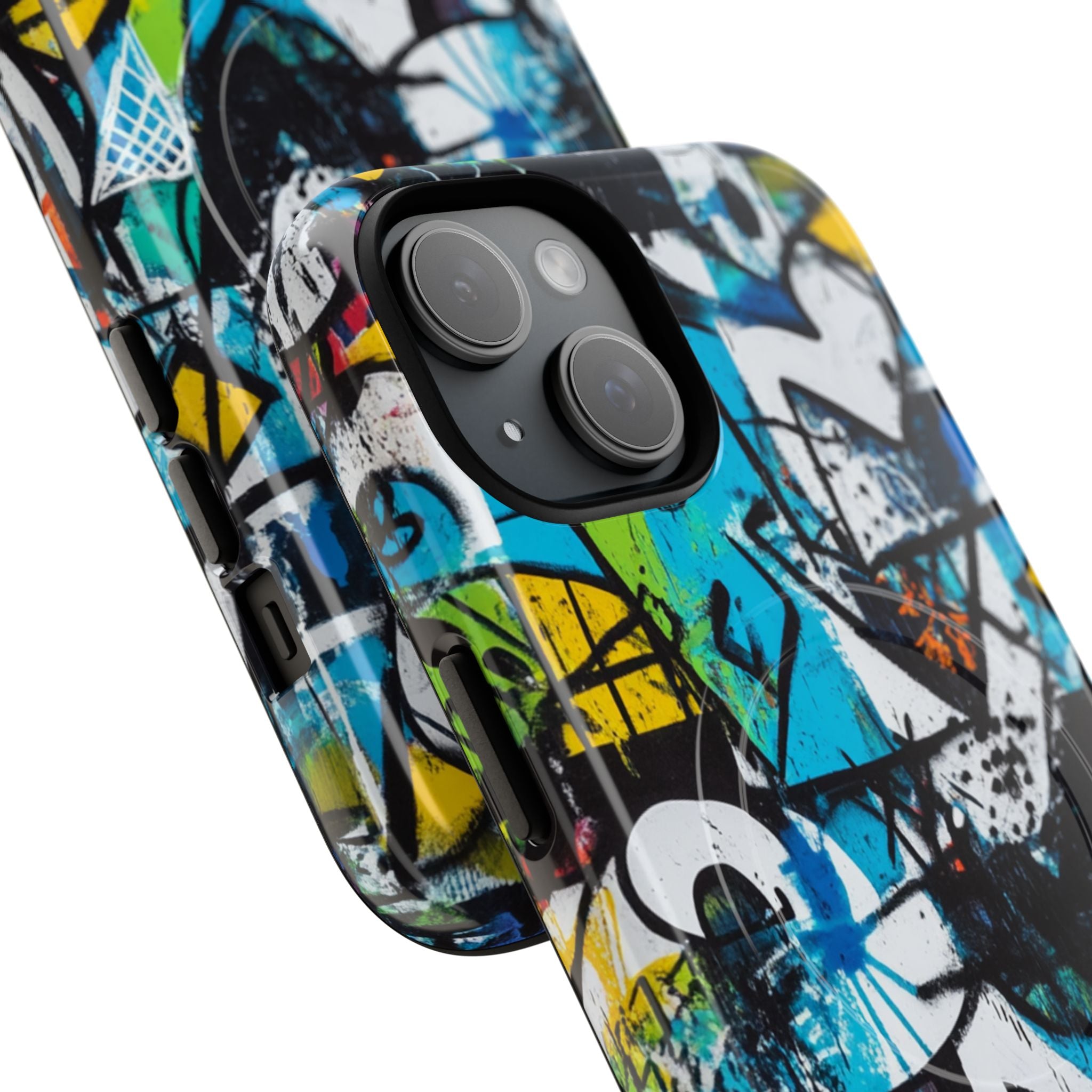 White Ripple Drift iPhone 15 Case - Tough+