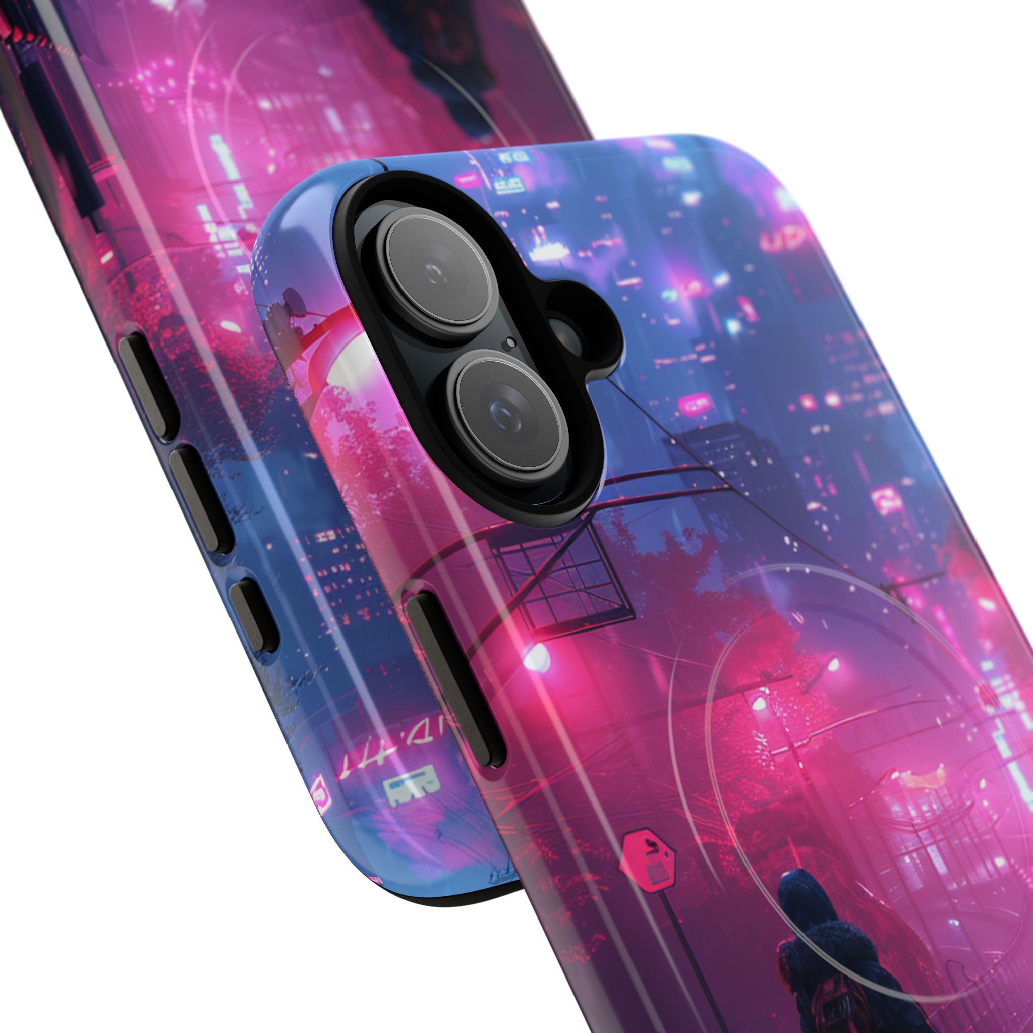 Neon Shadow City iPhone 16 - Tough+