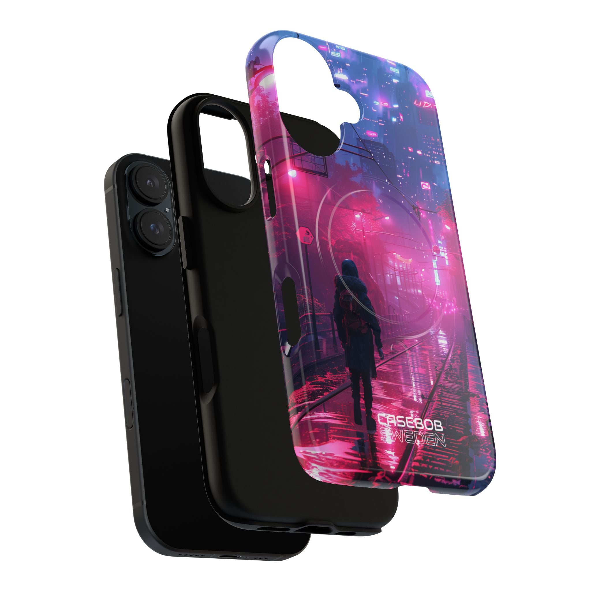 Neon Shadow City iPhone 16 - Tough+