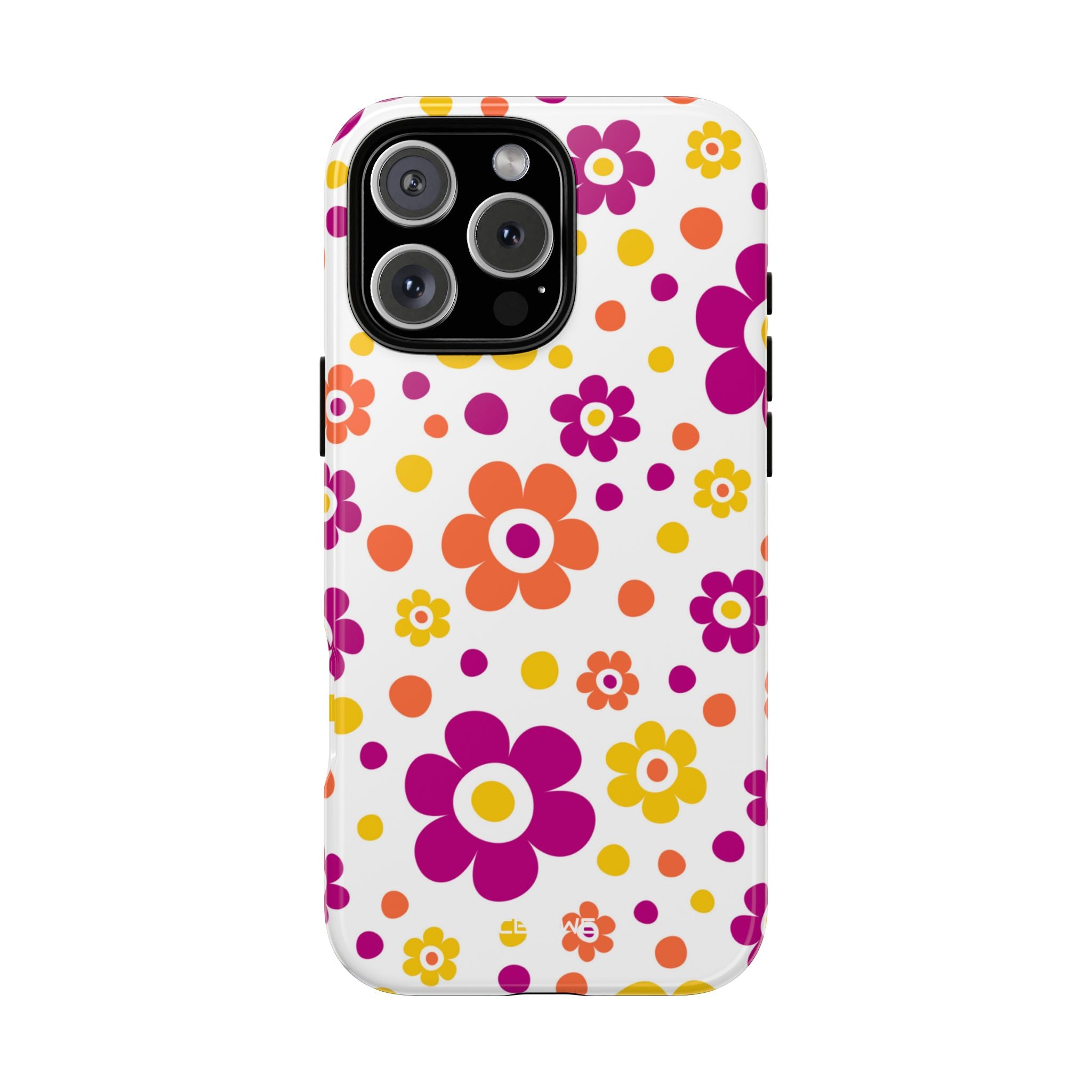 Retro Floral Playfulness - iPhone Case