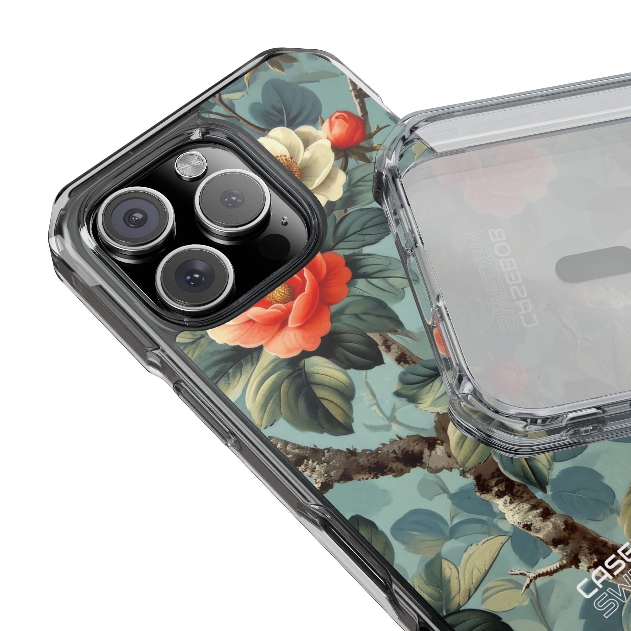 Coral Blossom Tapestry iPhone 16 - Impact Clear+