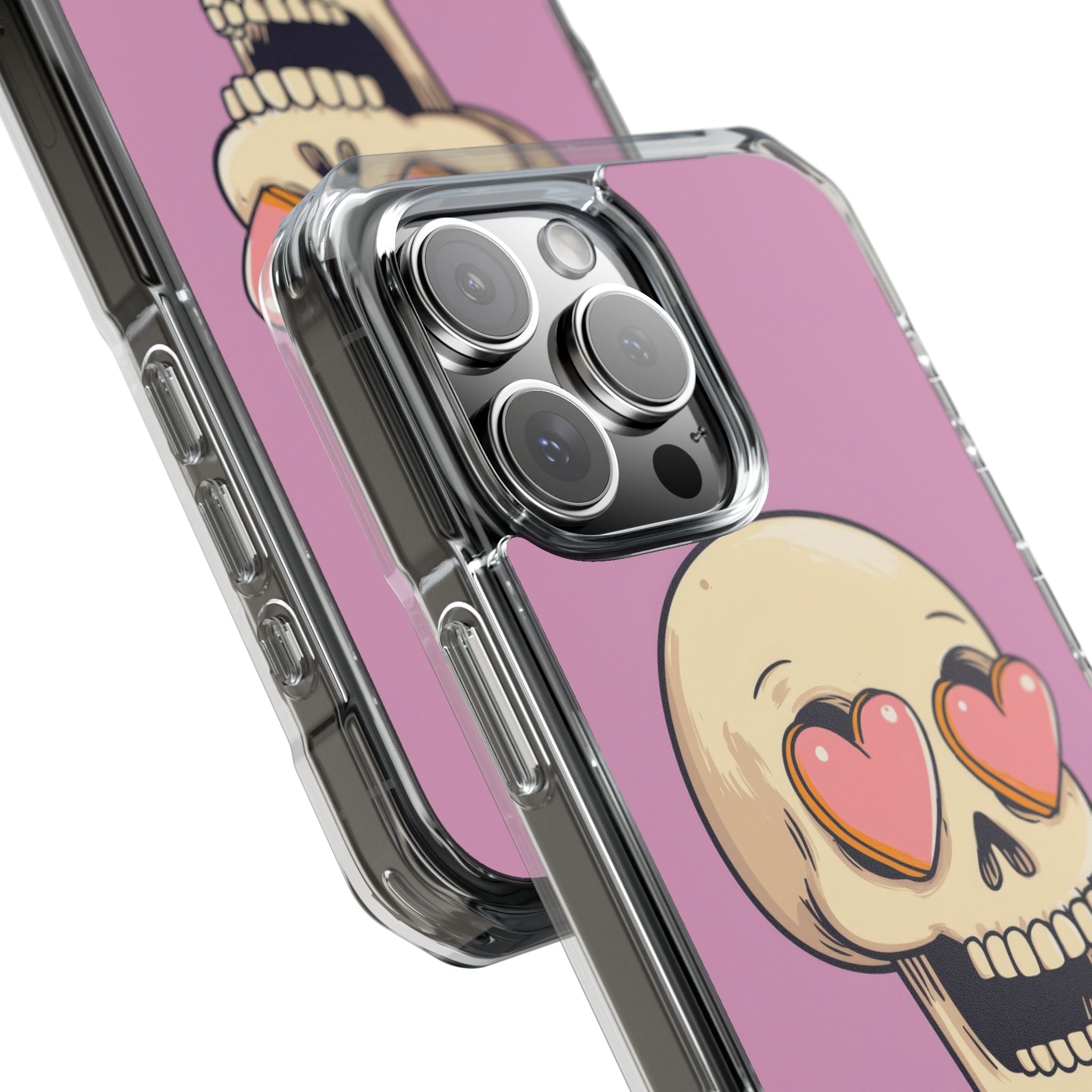 Heart Eyed Skull iPhone 16 Pro Max Case - Impact