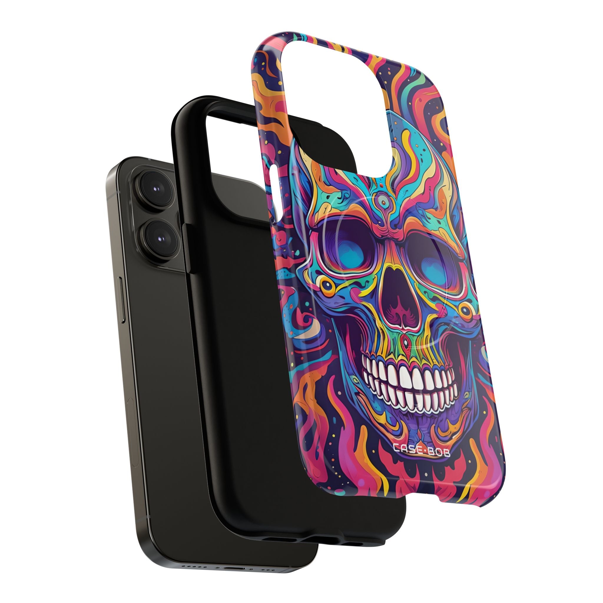 Flaming Skull iPhone 14 Pro Case - Tough+