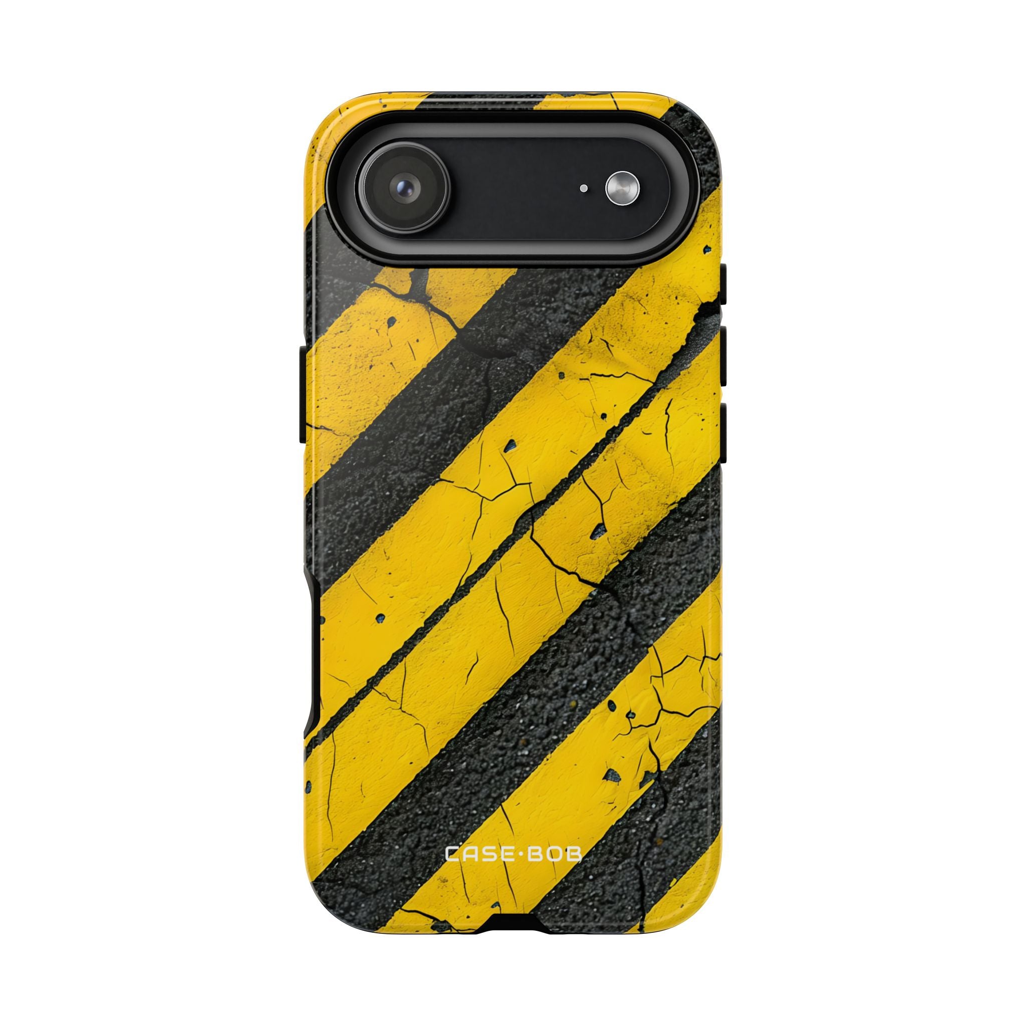Yellow Stripe Distress iPhone 17 Air Case - Tough