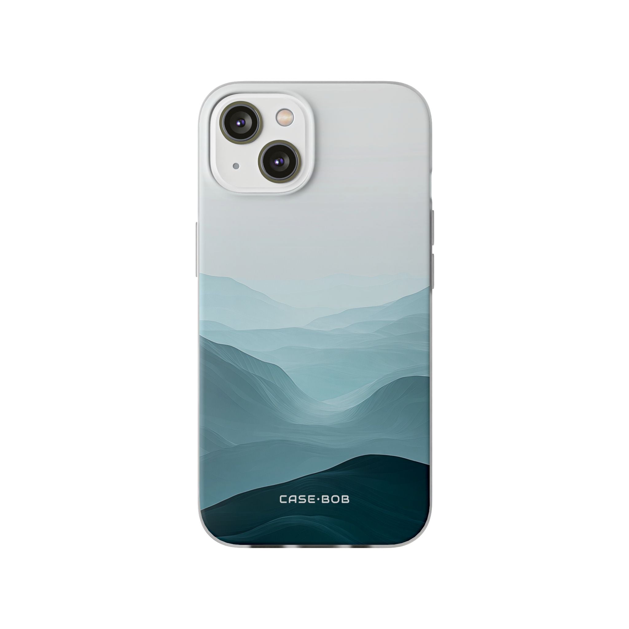 Teal Mist Mountains iPhone 14 Case - Soft