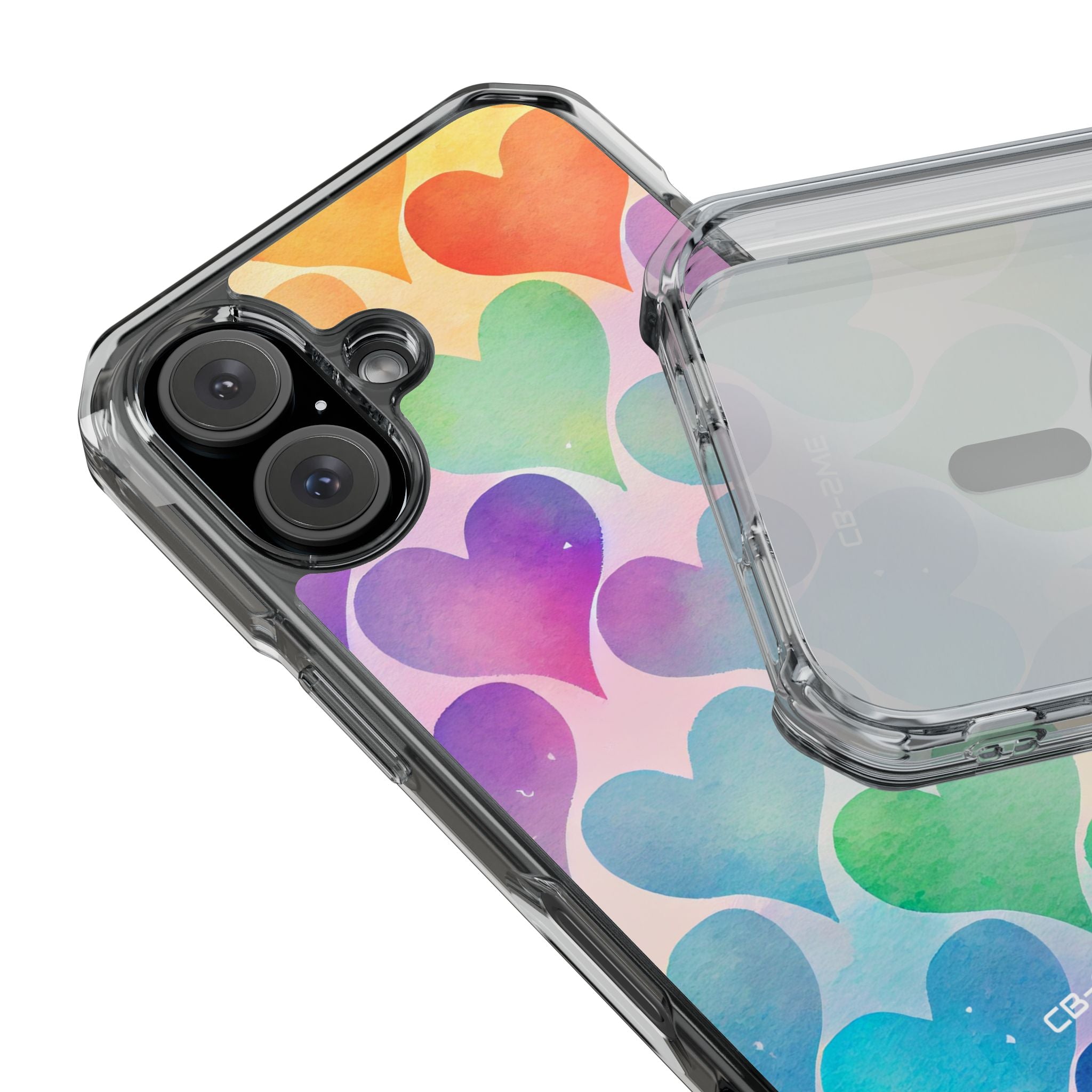 Watercolor Heart Symphony iPhone Case - Impact